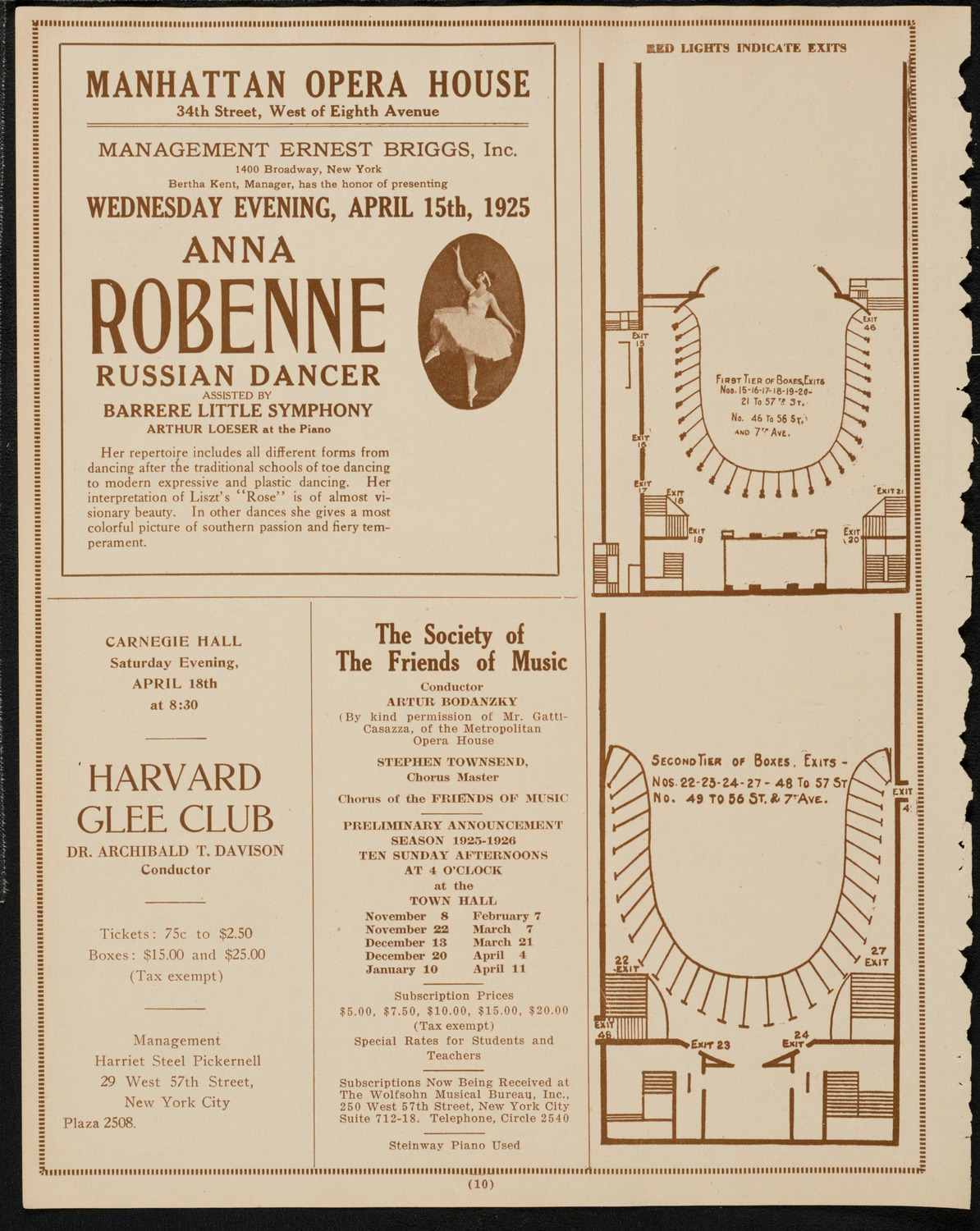 Vladimir de Pachmann, Piano, April 13, 1925, program page 10