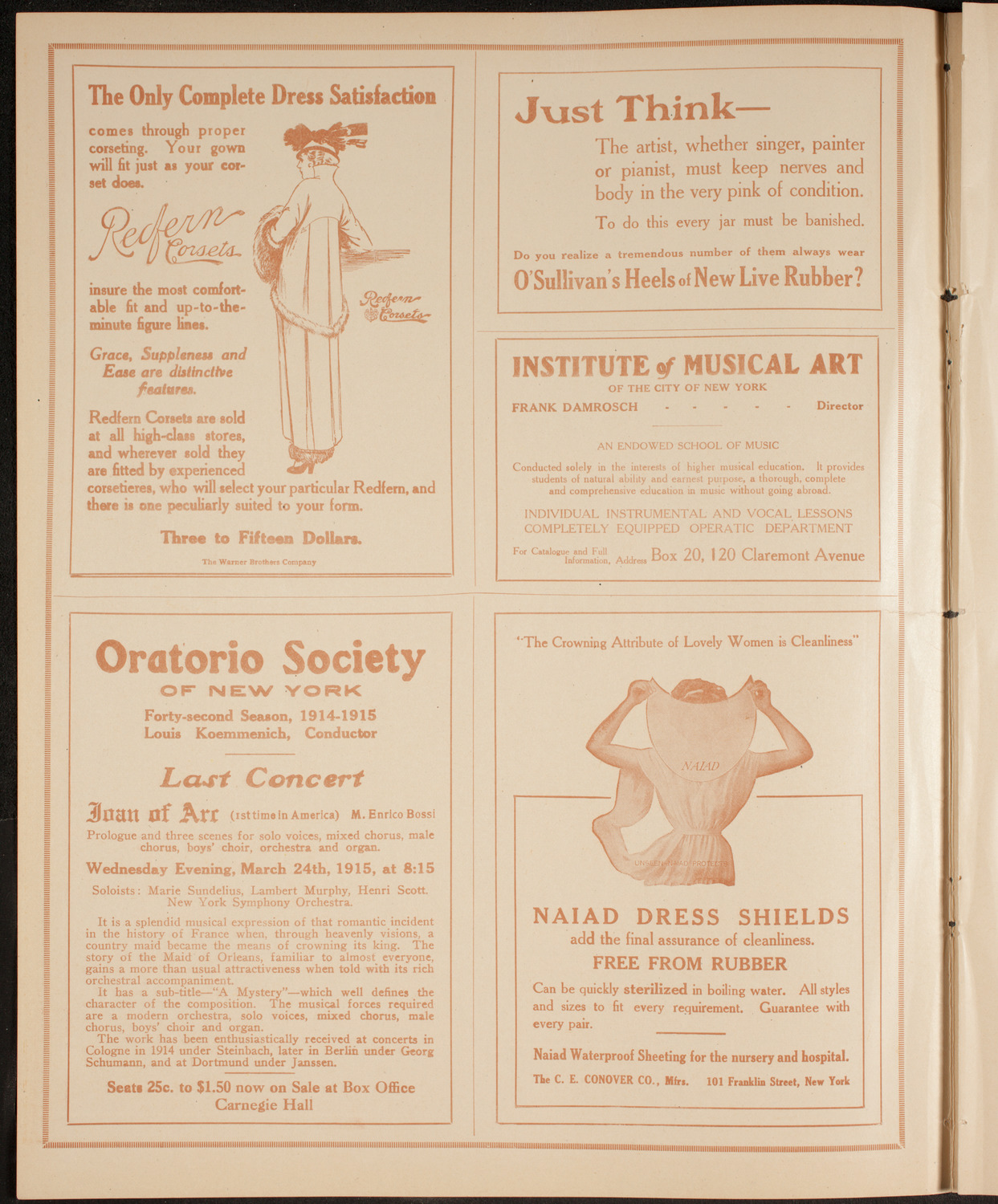 New York Philharmonic, January 15, 1915, program page 2