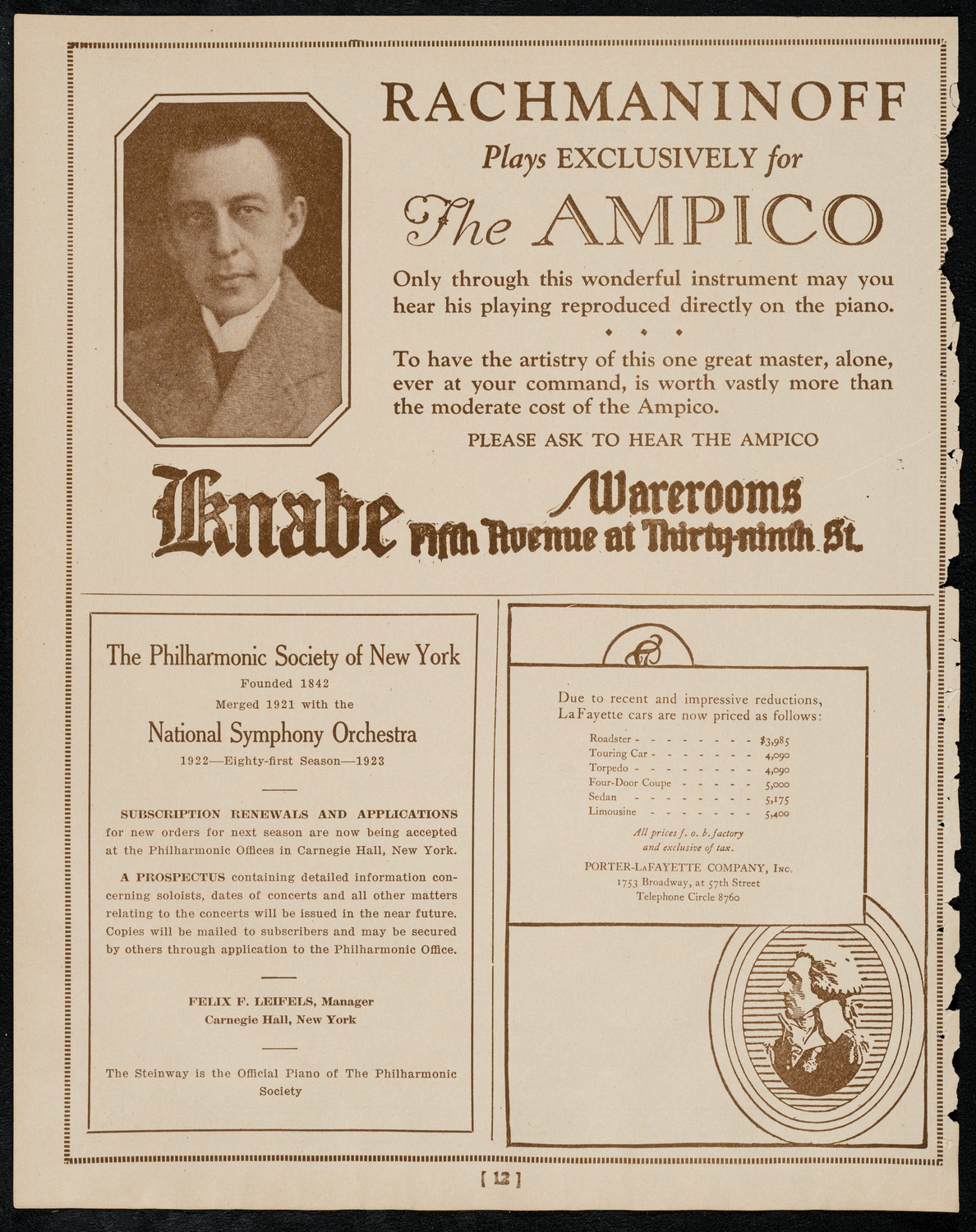 Hans Kronold Memorial Concert, May 7, 1922, program page 12
