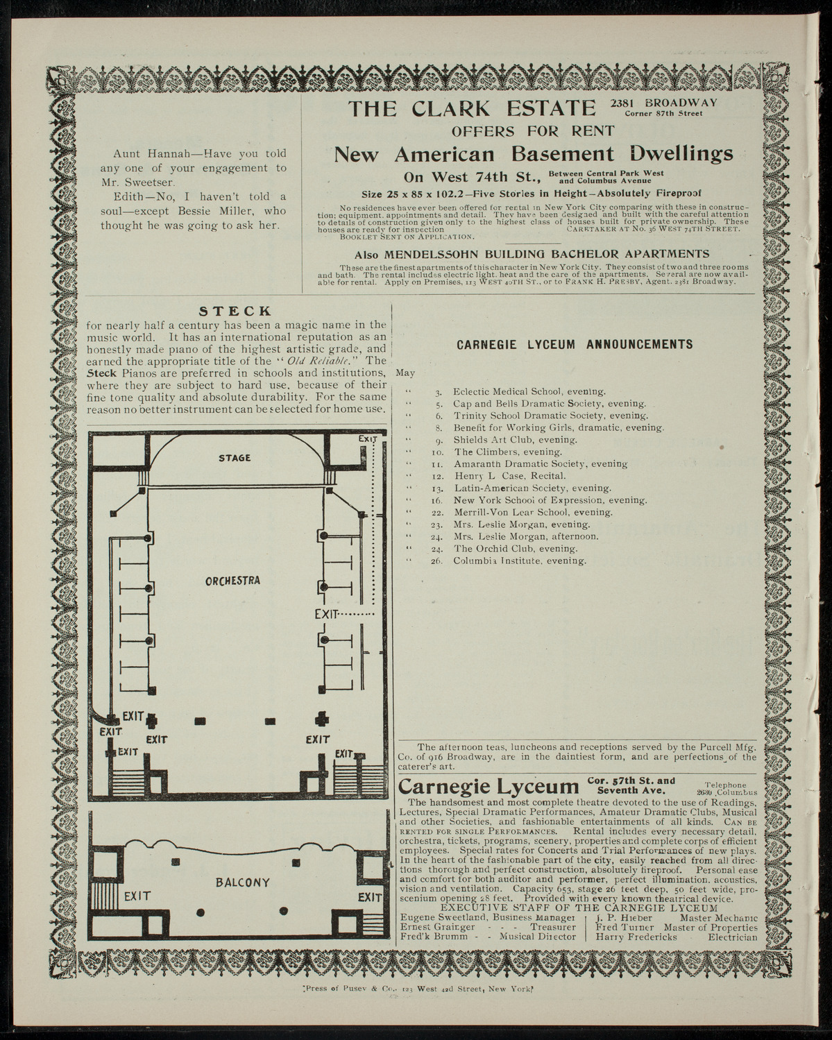 Junior League Dramatic and Musical Entertainment, May 2, 1905, program page 4