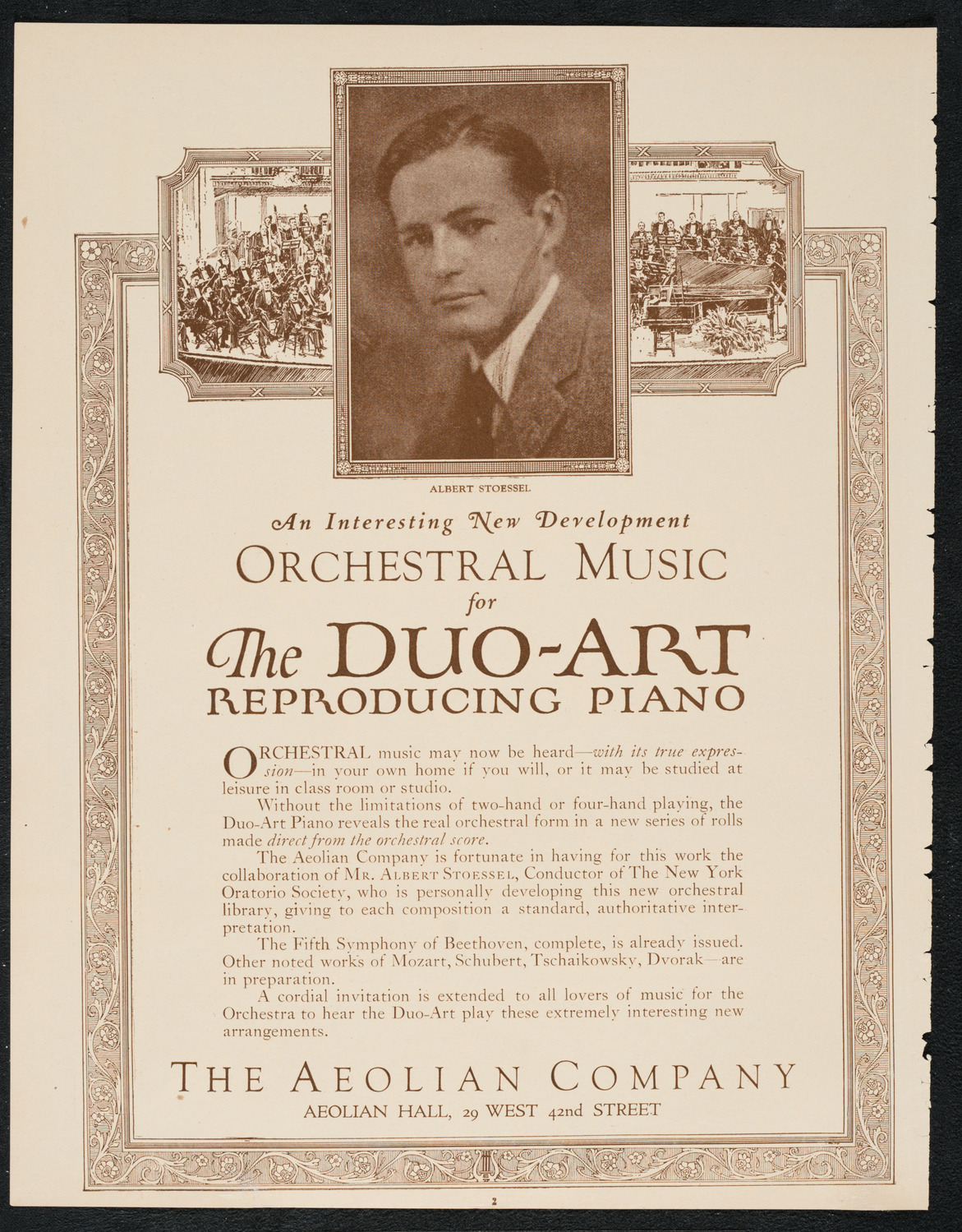 Schola Cantorum of New York, December 20, 1922, program page 2