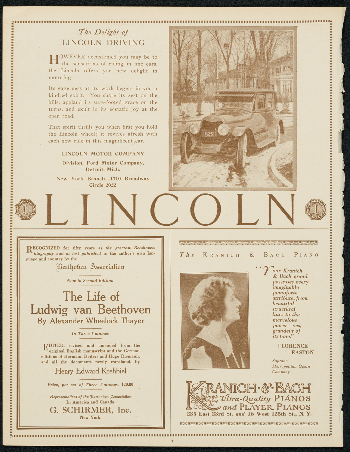 Carl Schaiovitz and Salo H. Goldstone, December 25, 1923, program page 6
