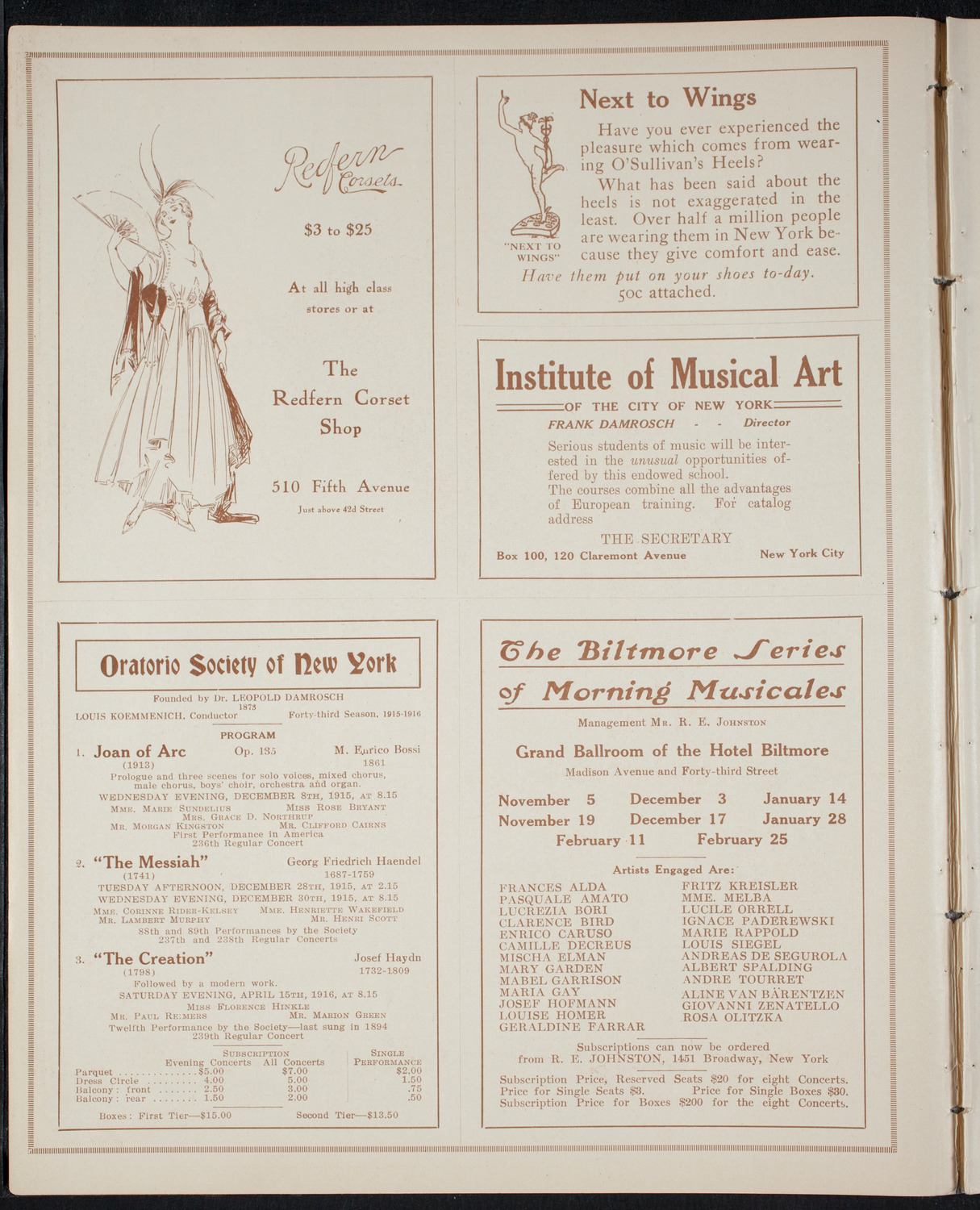 Fashion Show: "Yesterday or To-Morrow", October 7, 1915, program page 2