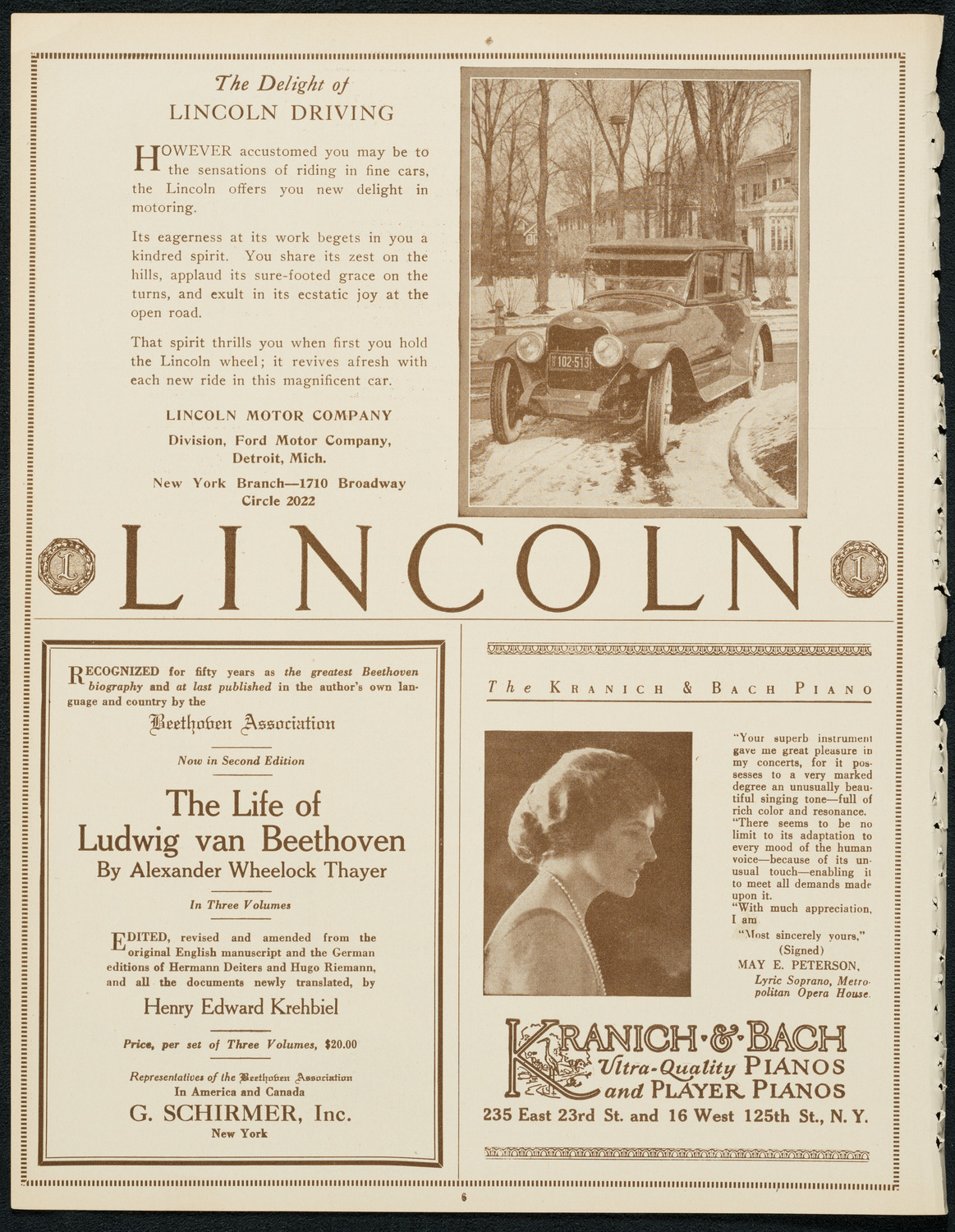 Oratorio Society of New York, December 29, 1923, program page 6