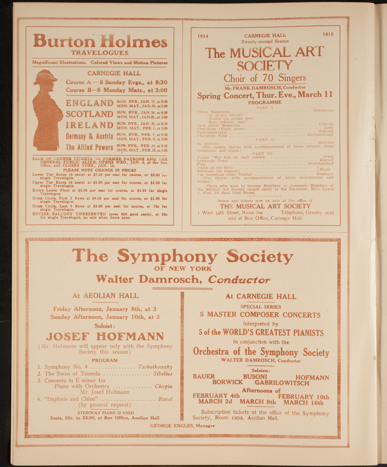 Boston Symphony Orchestra, January 7, 1915, program page 8