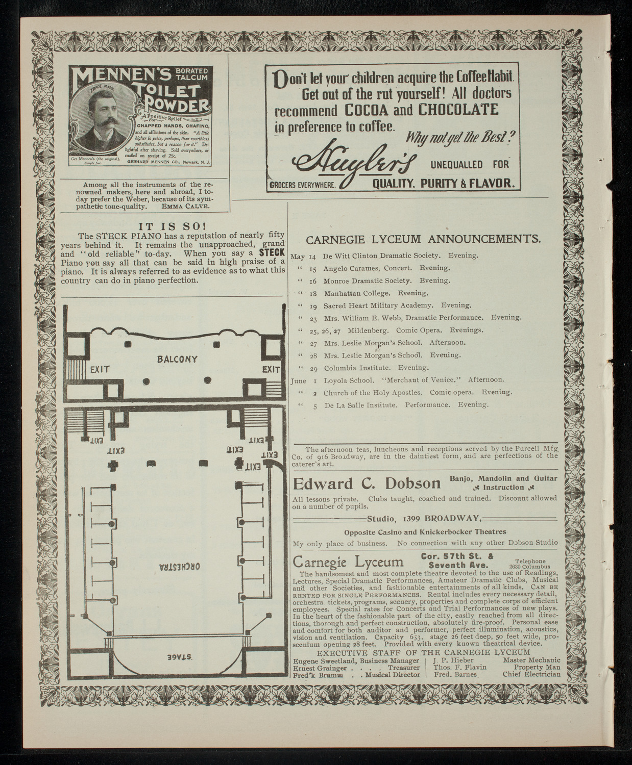 H. R. Humphries' Annual Concert, May 12, 1903, program page 4