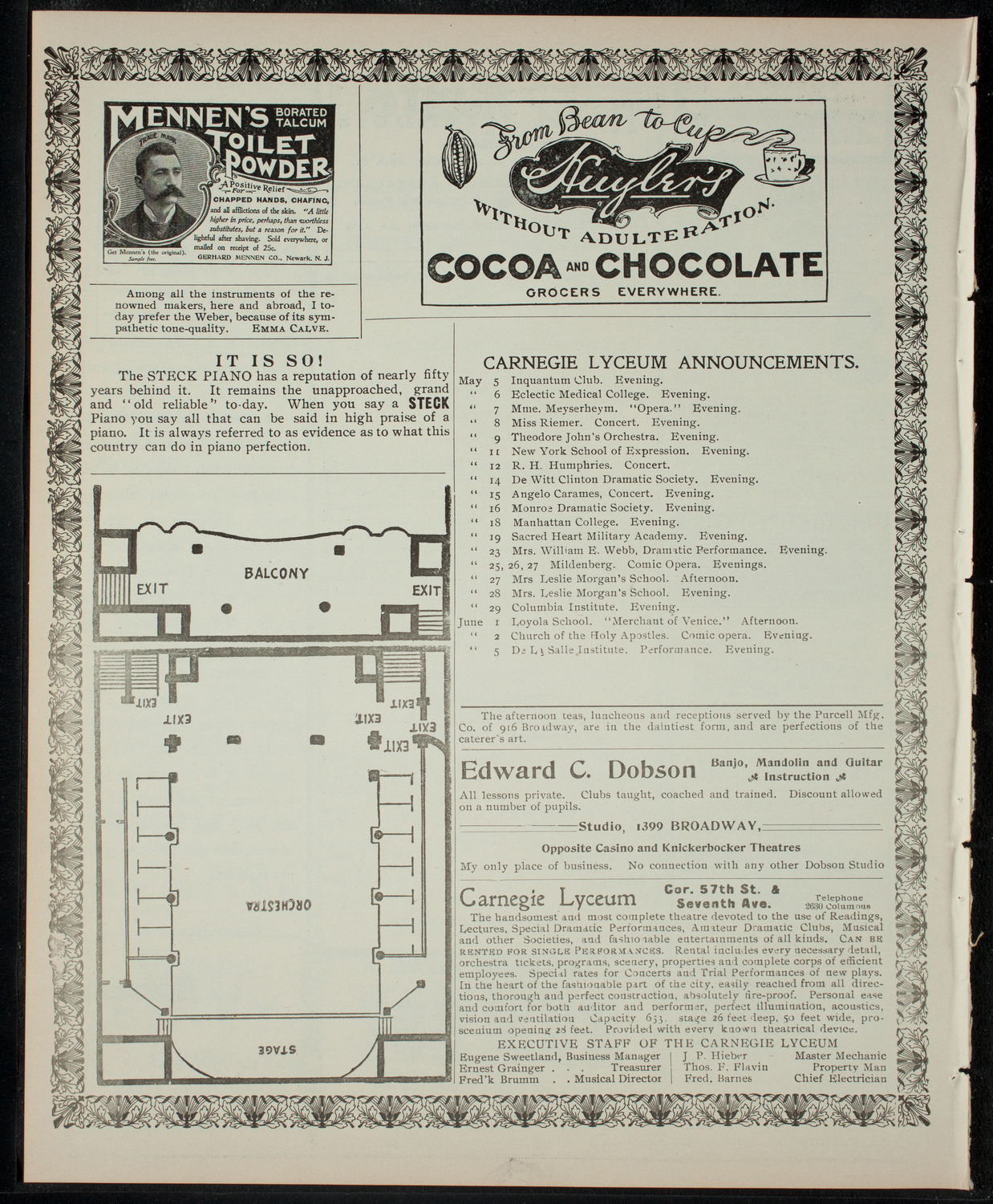 The Inquantum Club, May 5, 1903, program page 4