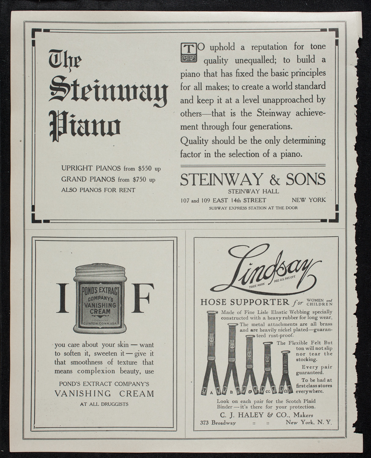 New York Philharmonic, November 15, 1912, program page 4