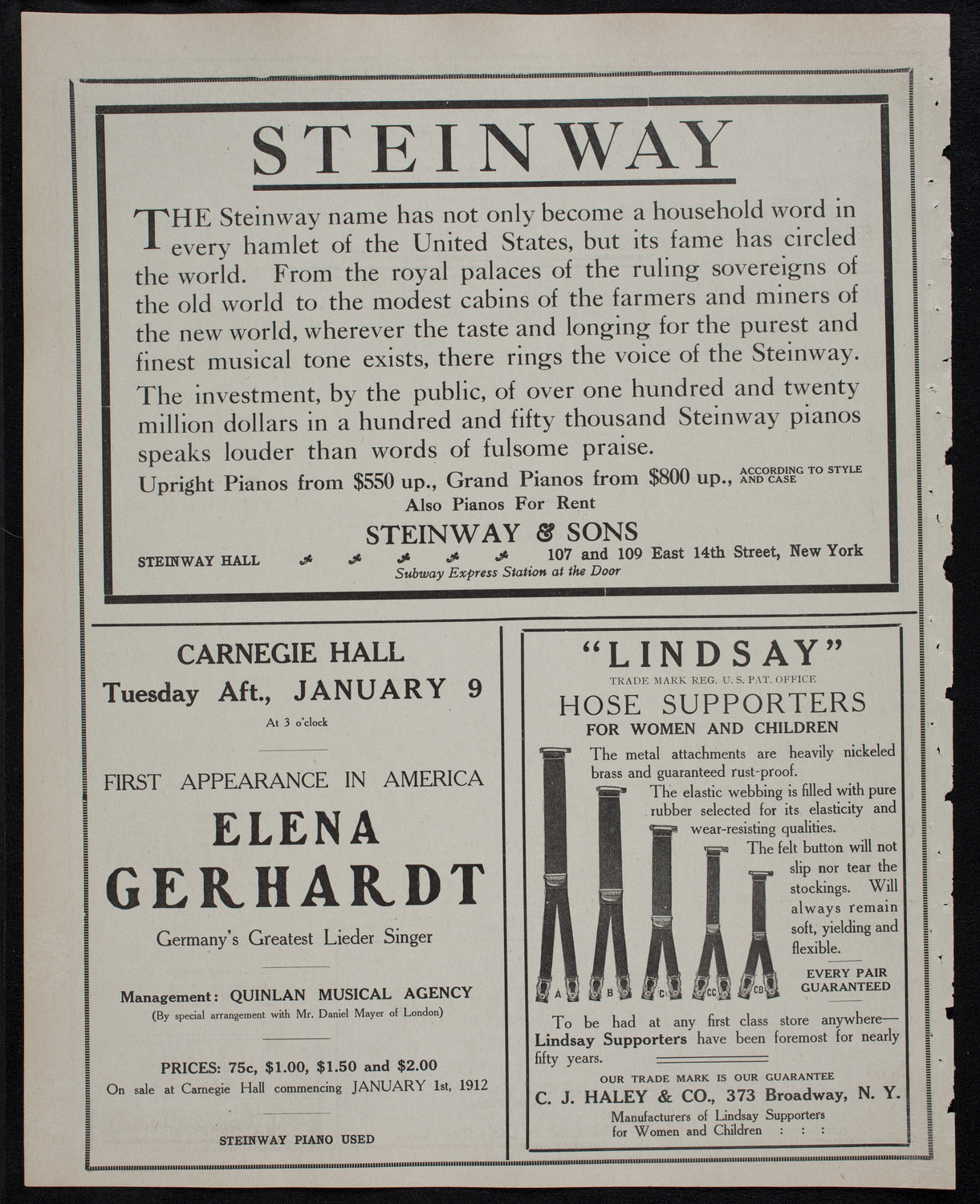 Ludwig Wüllner, December 19, 1911, program page 4