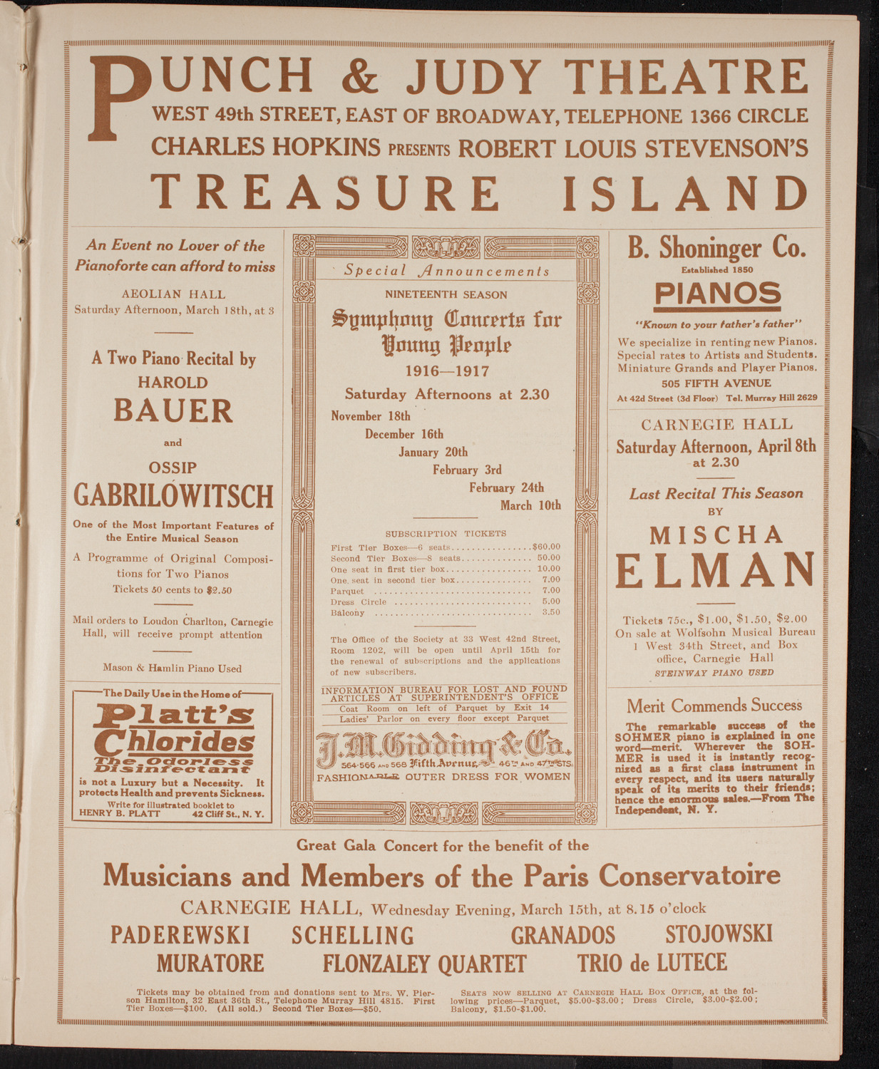 Symphony Concert for Young People, March 11, 1916, program page 9