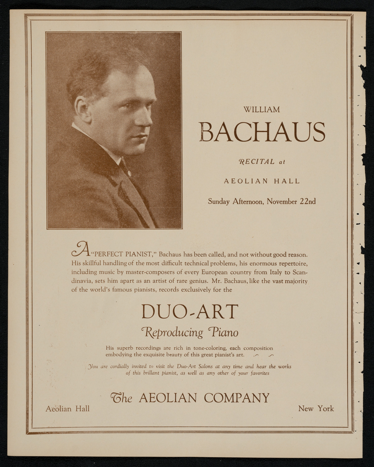 New York Philharmonic, November 22, 1925, program page 2