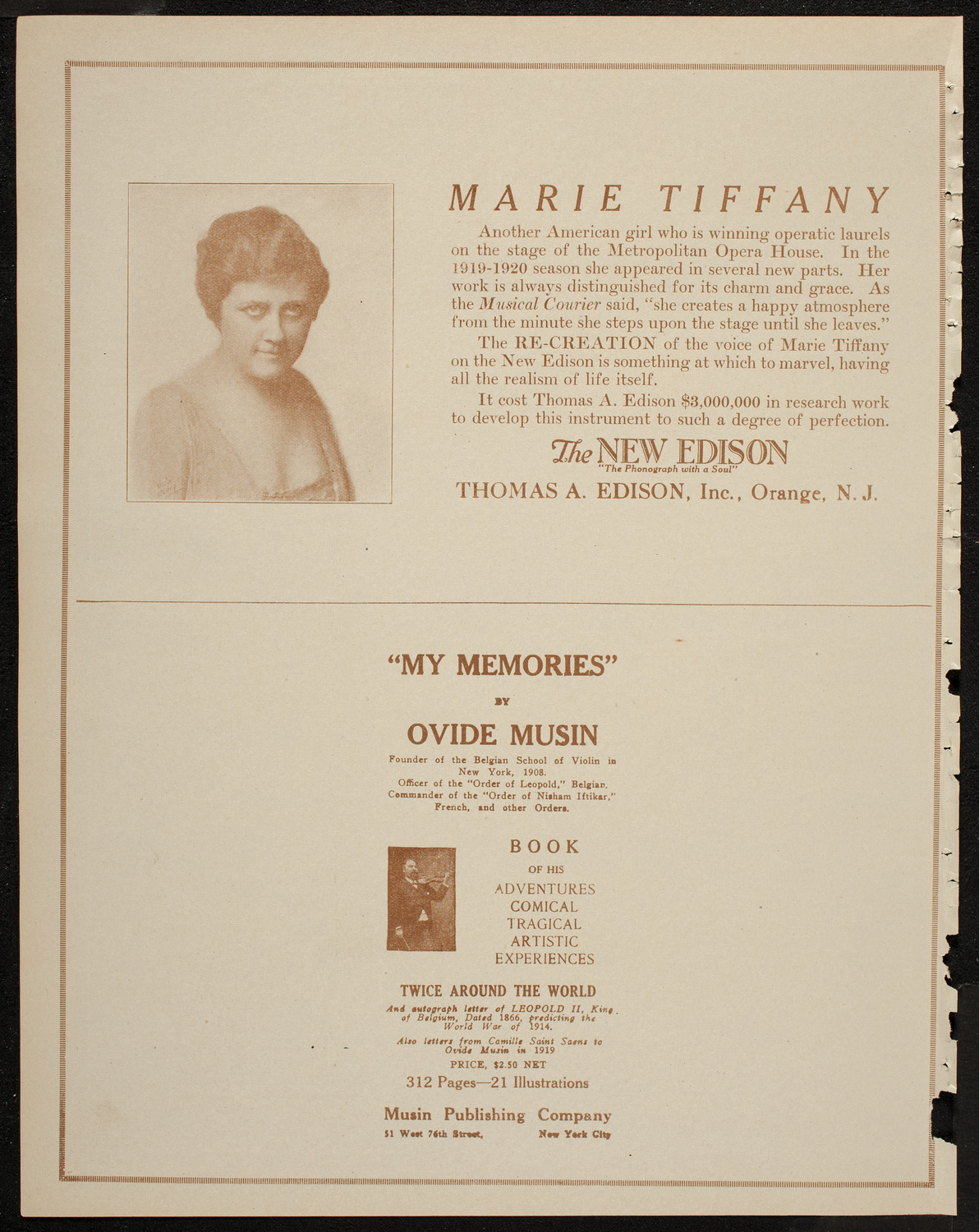 St. Mark's Methodist Episcopal Choir, May 24, 1920, program page 2