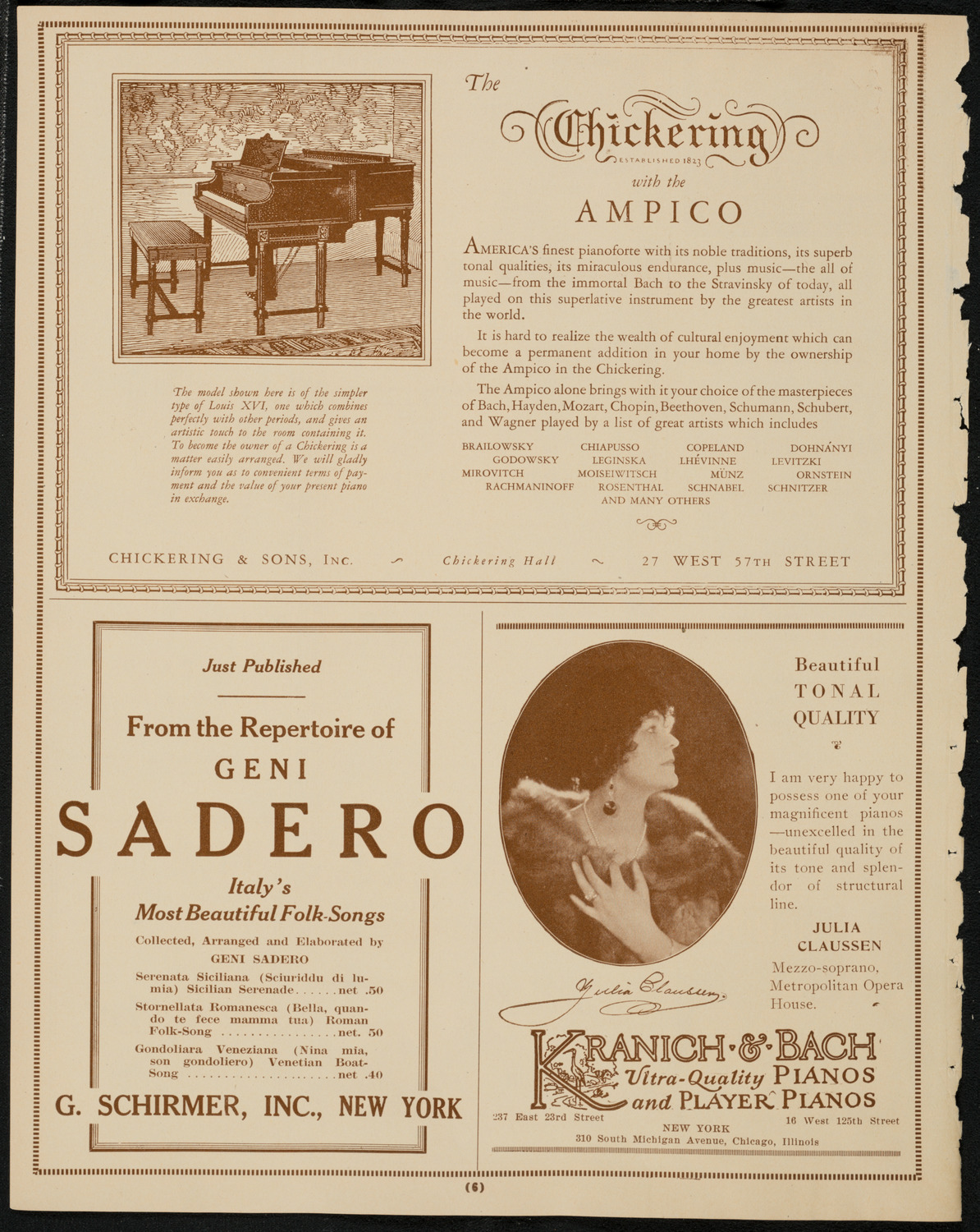 Benefit: Association of Music School Settlements, March 20, 1925, program page 6