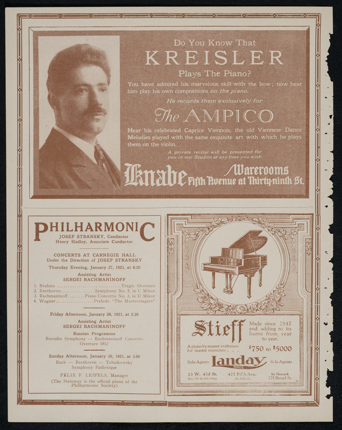 New York Symphony Orchestra, January 27, 1921, program page 12