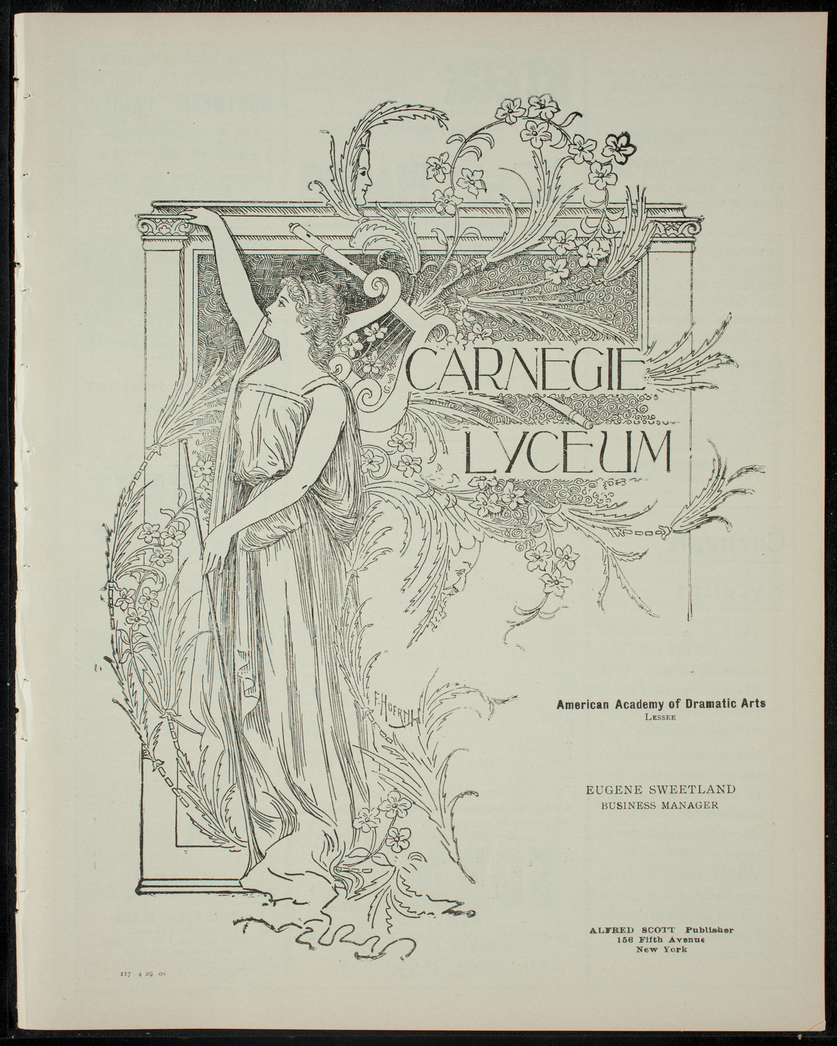 American Academy of Dramatic Arts, April 29, 1905, program page 1