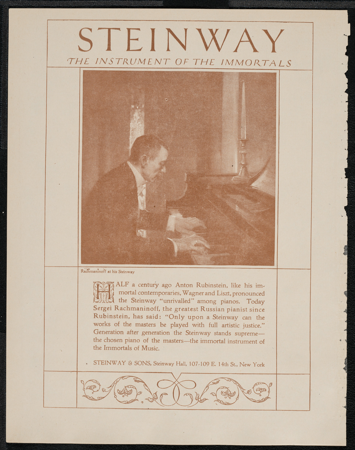 National Symphony Orchestra, March 1, 1921, program page 4