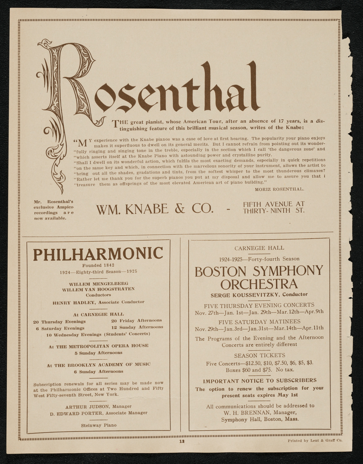 New York Chamber Symphony, May 14, 1924, program page 12