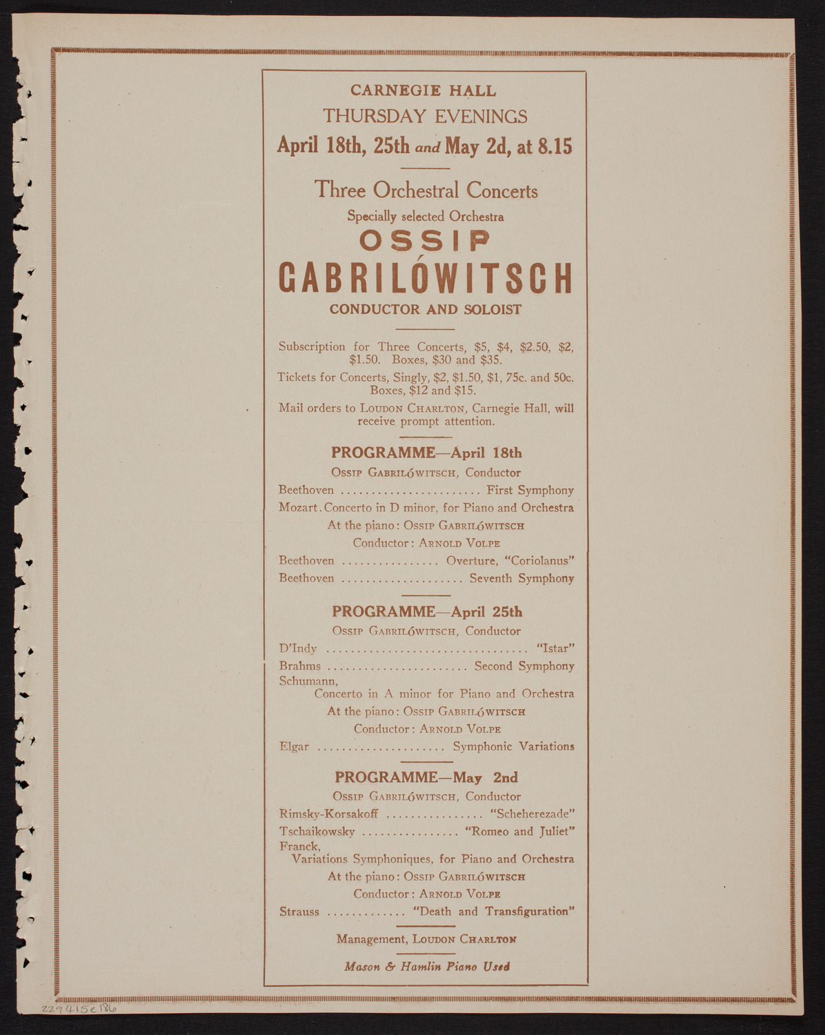 New York Banks' Glee Club, April 15, 1918, program page 11