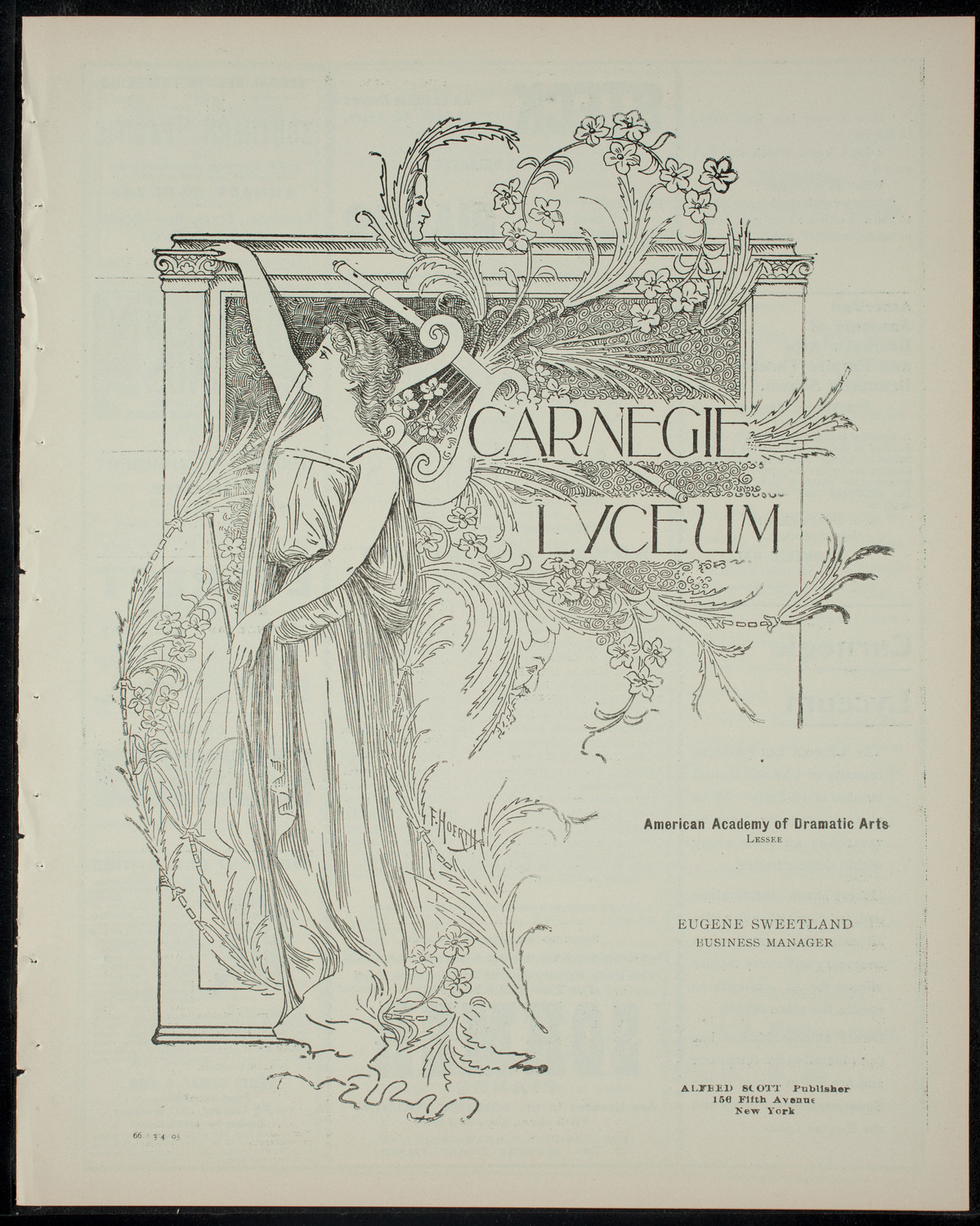 The Players, March 4, 1905, program page 1