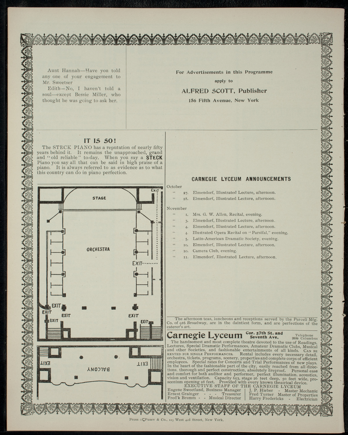 Elmendorf Lecture: Climbing the High Alps, October 21, 1904, program page 4