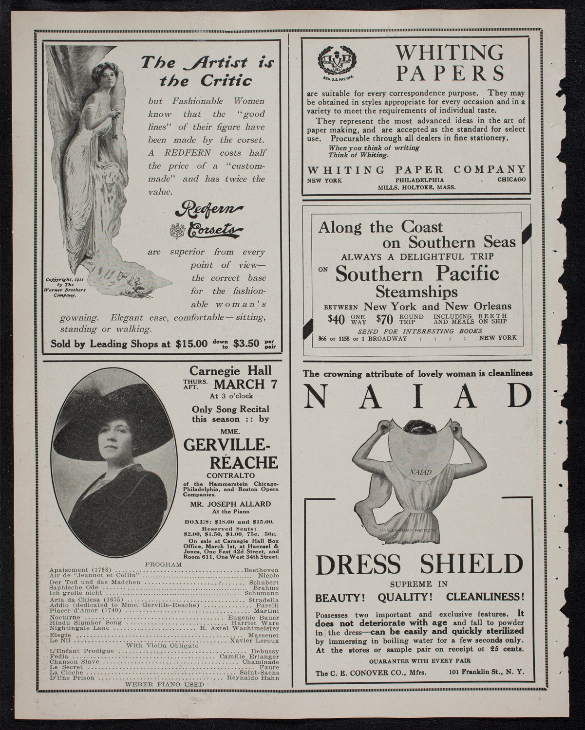 Boston Symphony Orchestra, February 24, 1912, program page 2