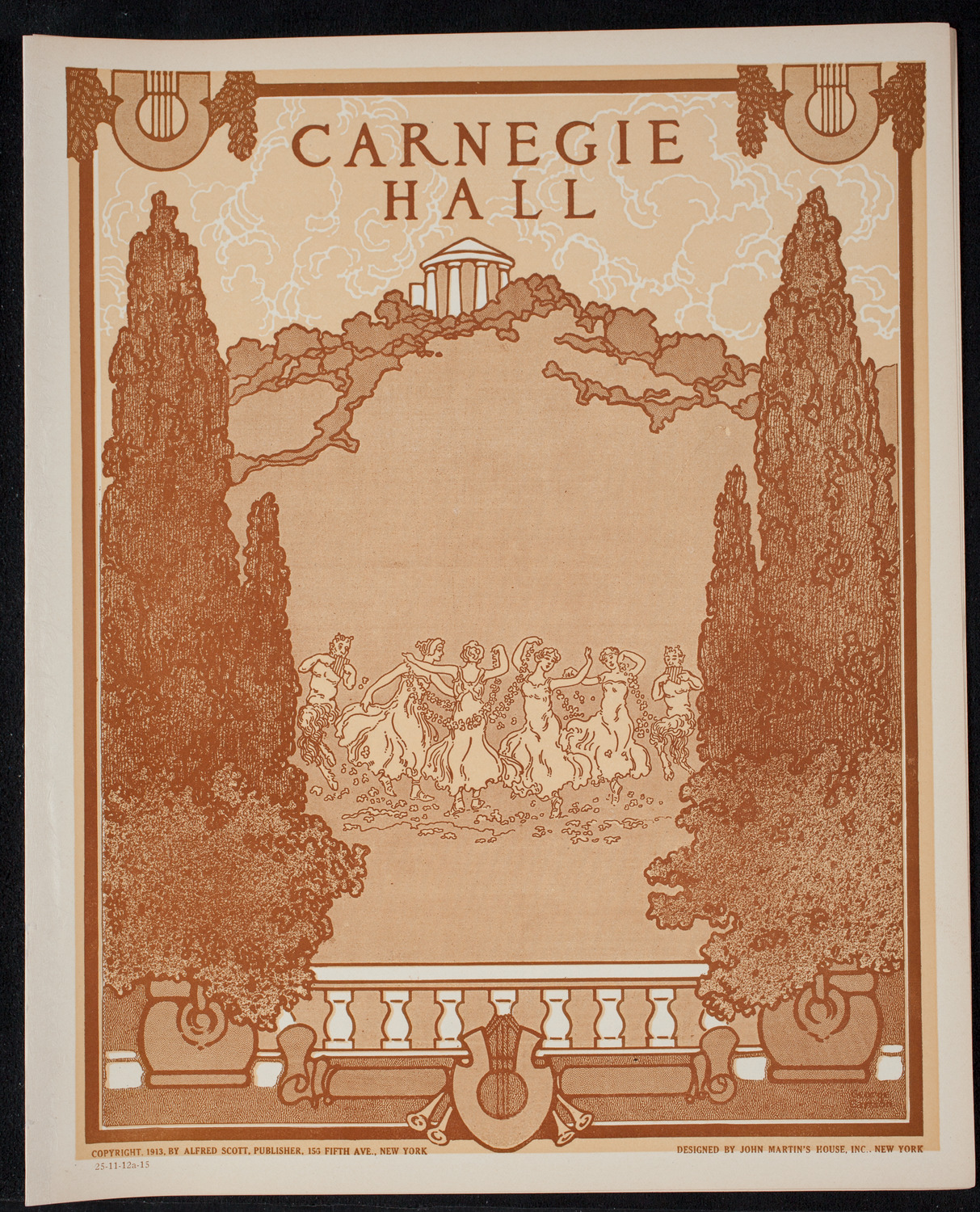 New York Philharmonic, November 12, 1915, program page 1