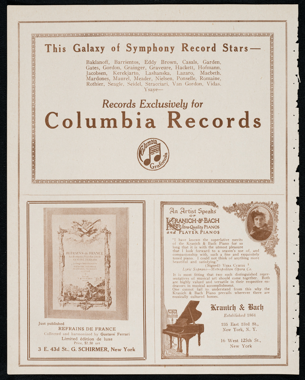 Mishel Piastro, Violin, December 25, 1920, program page 6
