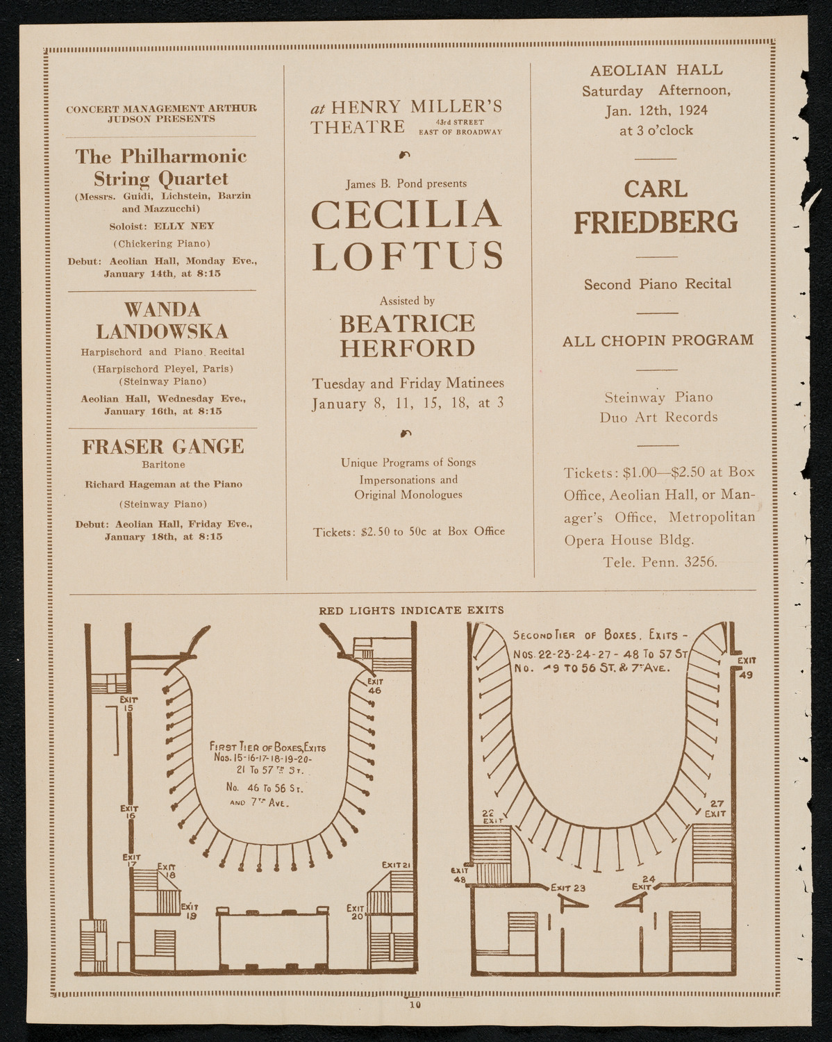 State Symphony Orchestra of New York, January 9, 1924, program page 10