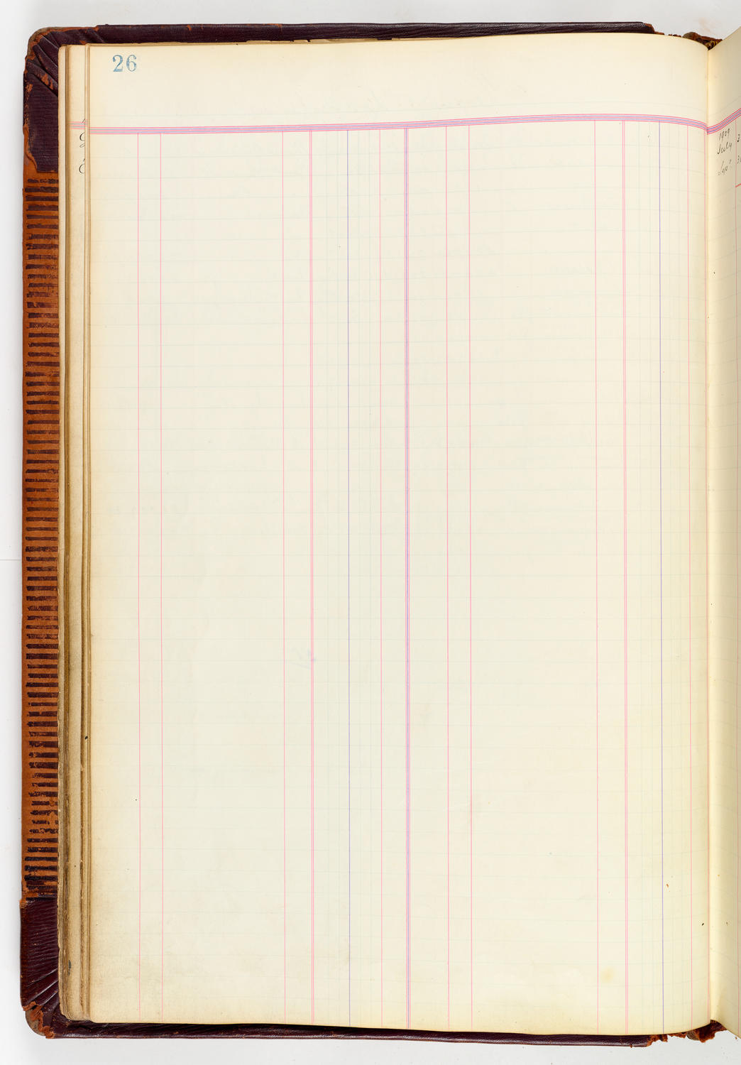 Music Hall Accounting Ledger, volume 3, page 26
