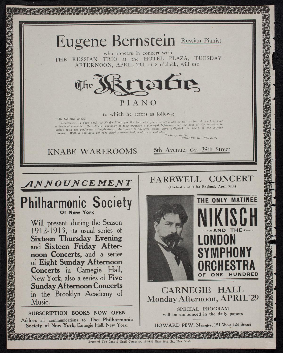 Charles Dickens Festival, April 12, 1912, program page 12