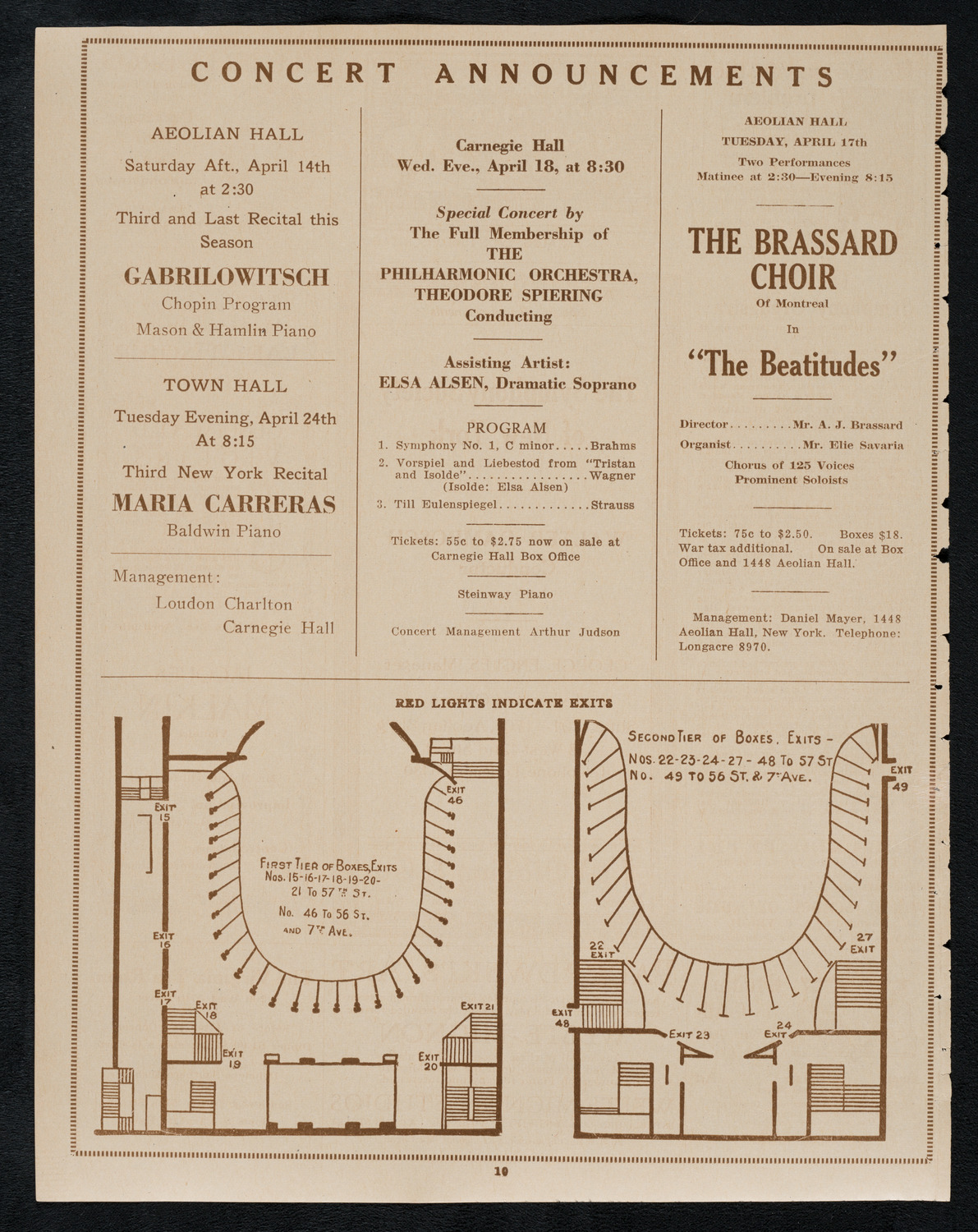 New York Banks' Glee Club, April 10, 1923, program page 10