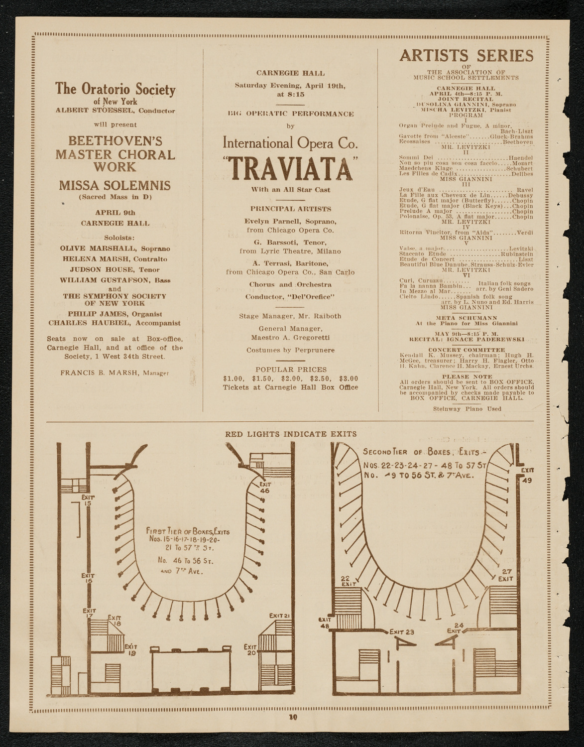 Sigrid Onégin, Contralto, March 30, 1924, program page 10