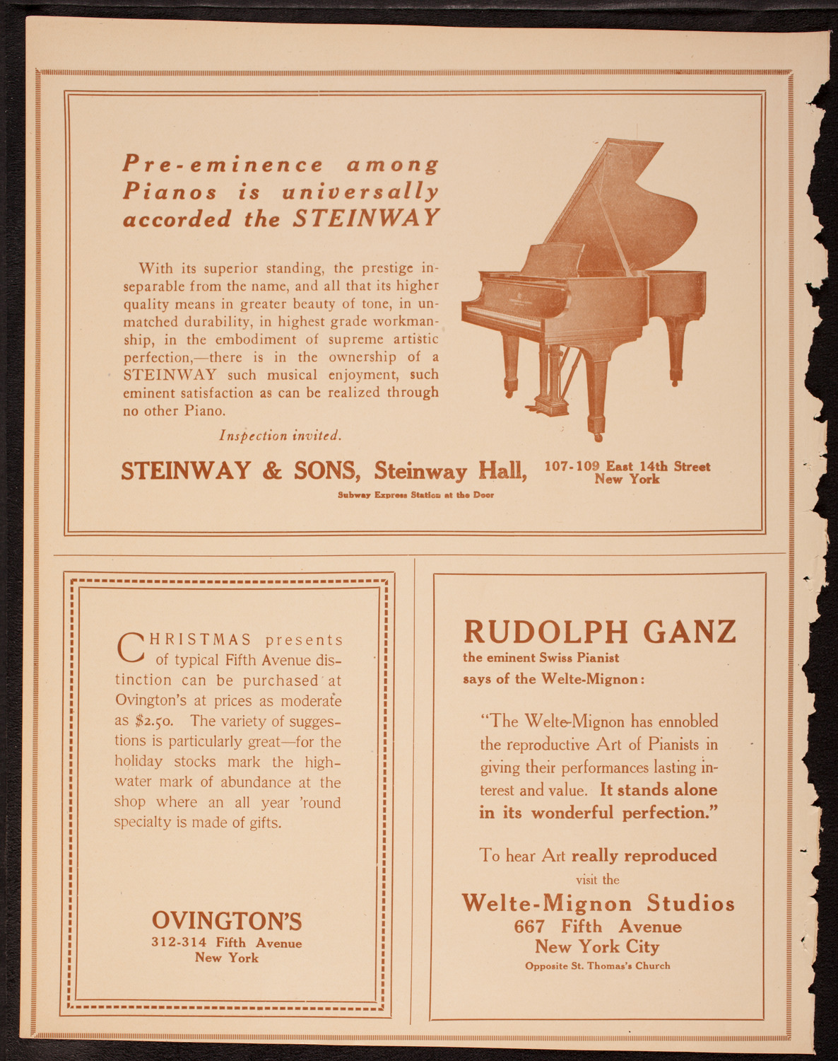 New York Symphony Orchestra, December 1, 1917, program page 4