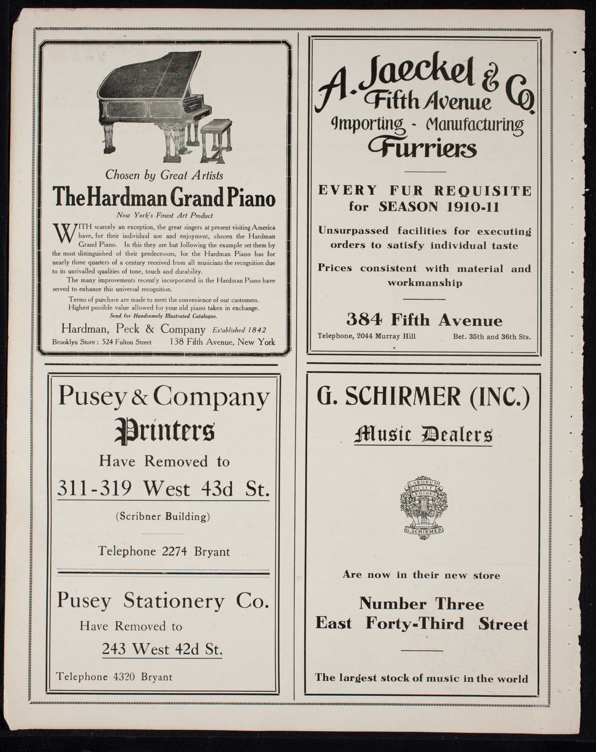 Columbus Day Celebration, October 11, 1910, program page 8