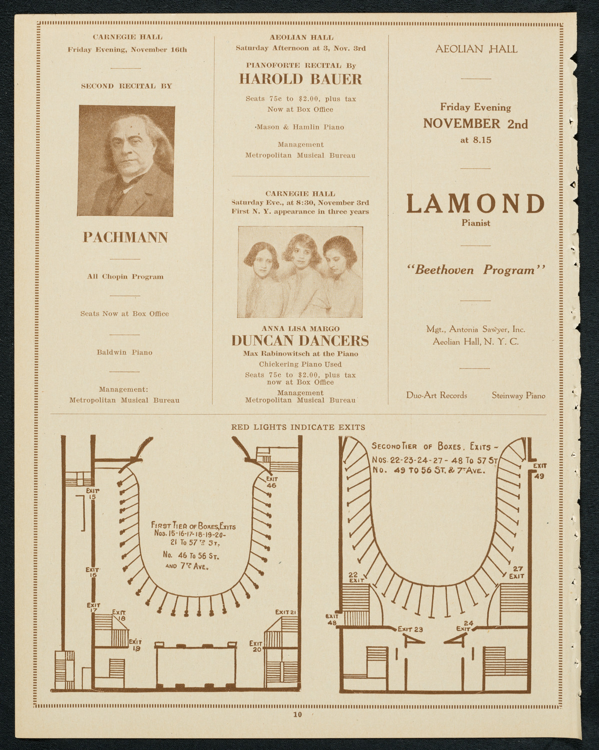 Philadelphia Orchestra, October 16, 1923, program page 10
