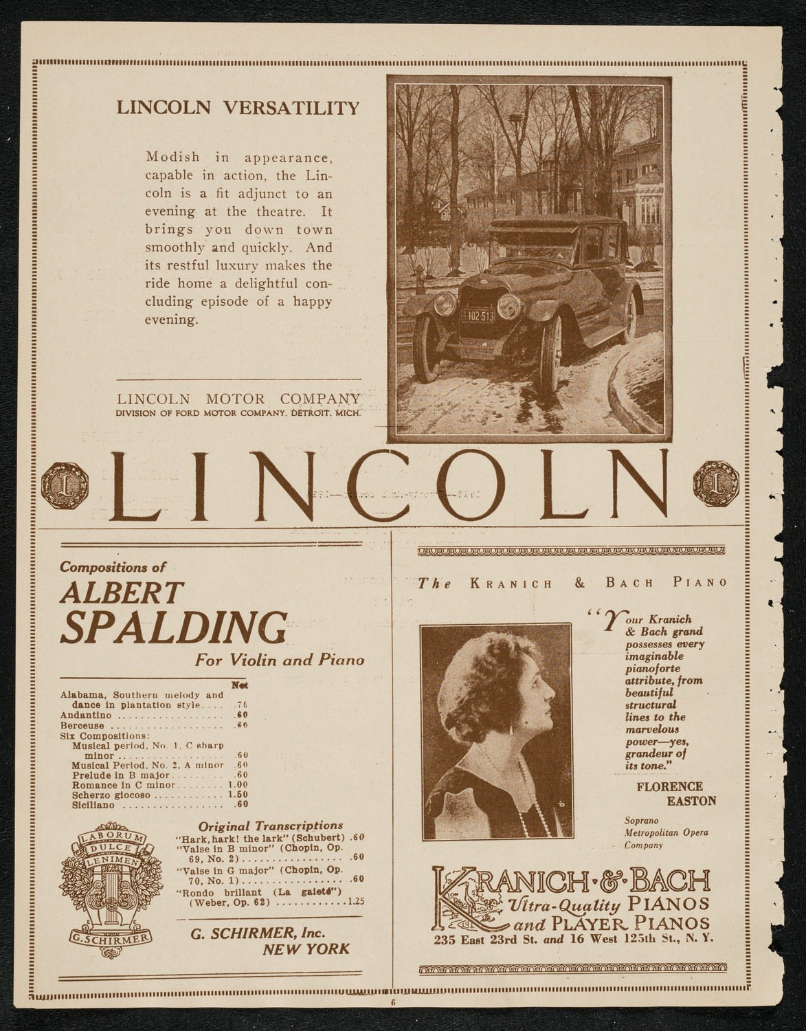 Symphony Concert for Young People, March 1, 1924, program page 6