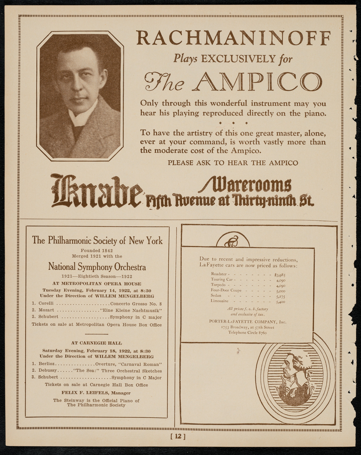 Symphony Concert for Young People, February 18, 1922, program page 12