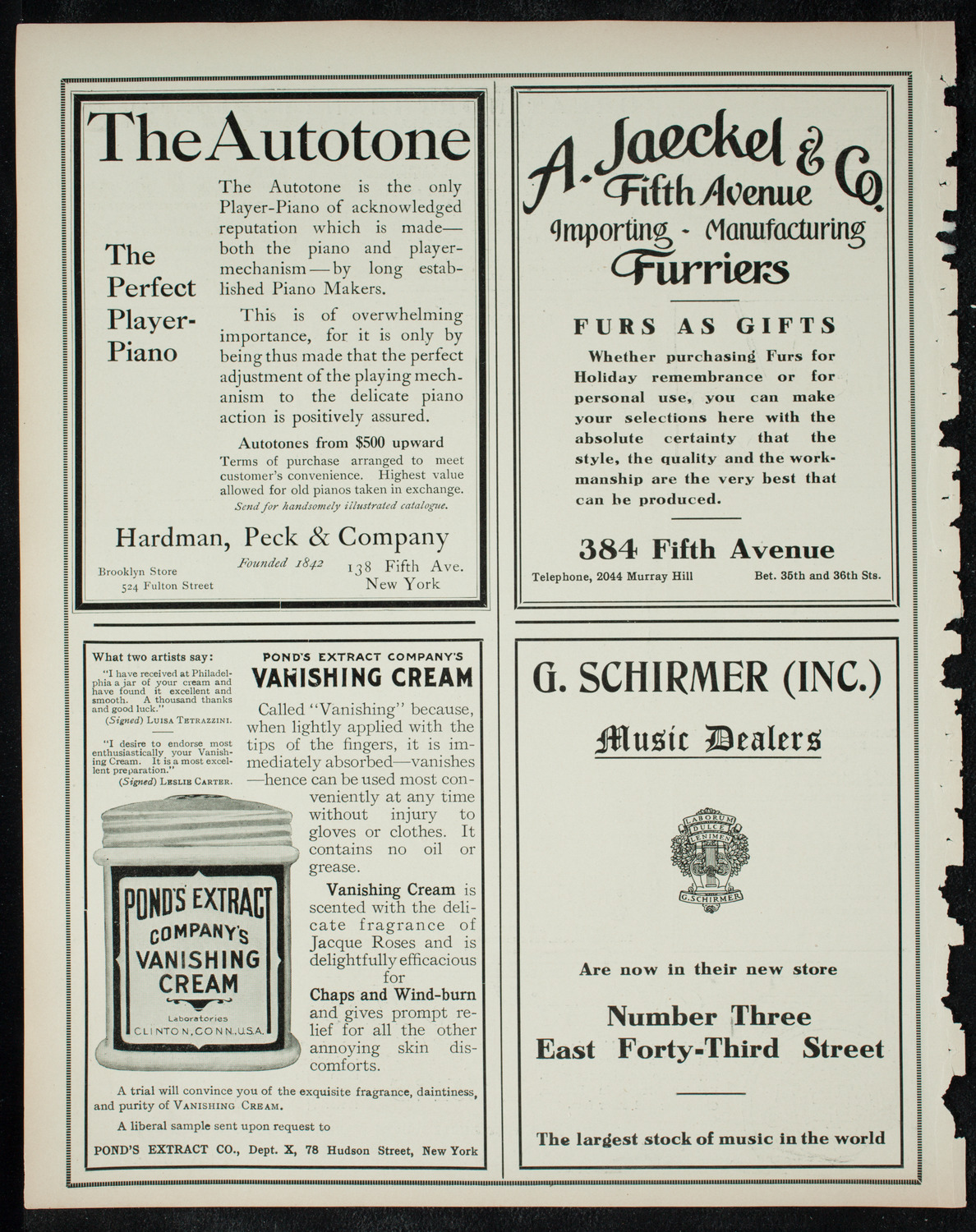 New York Philharmonic, December 13, 1910, program page 8