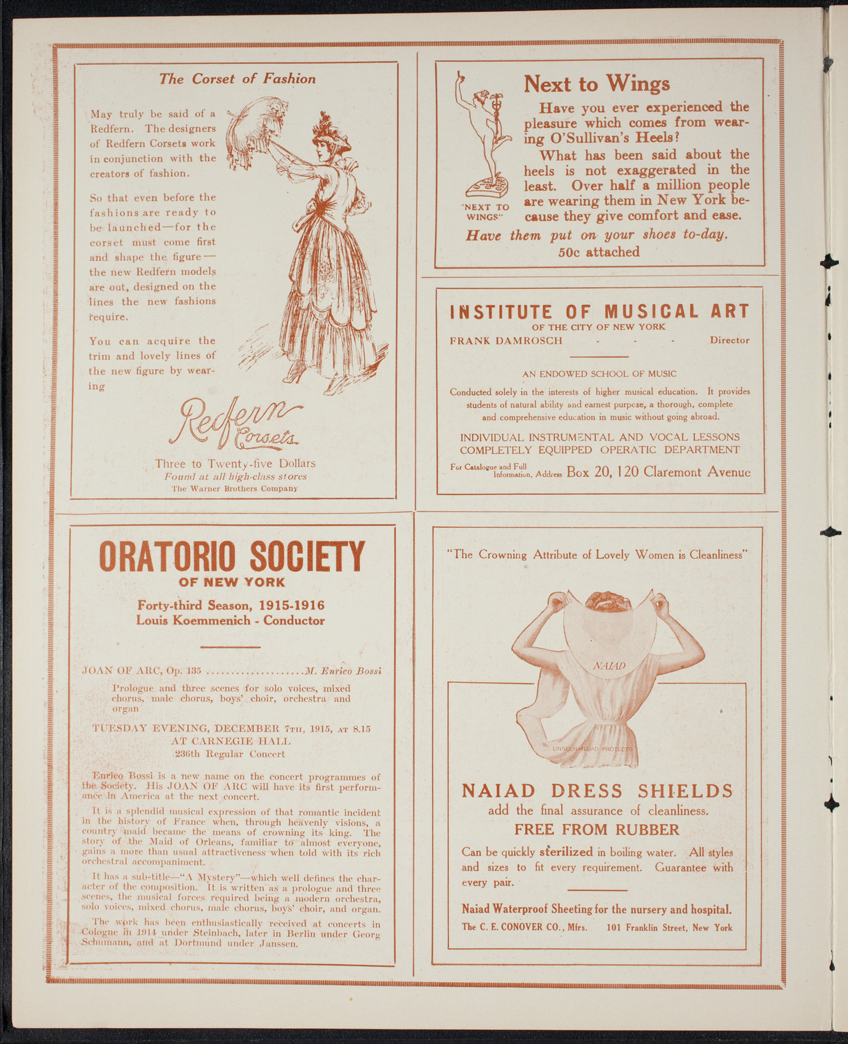 Oratorio Society of New York, March 24, 1915, program page 2