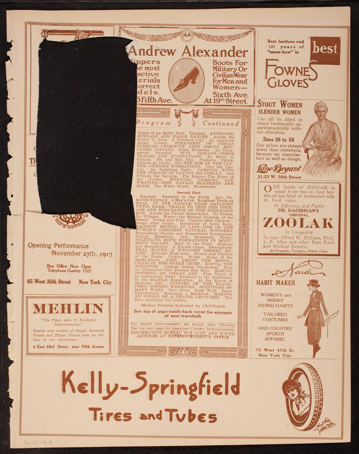 Newman Traveltalks: Our Real American -- The Indian, December 3, 1917, program page 7