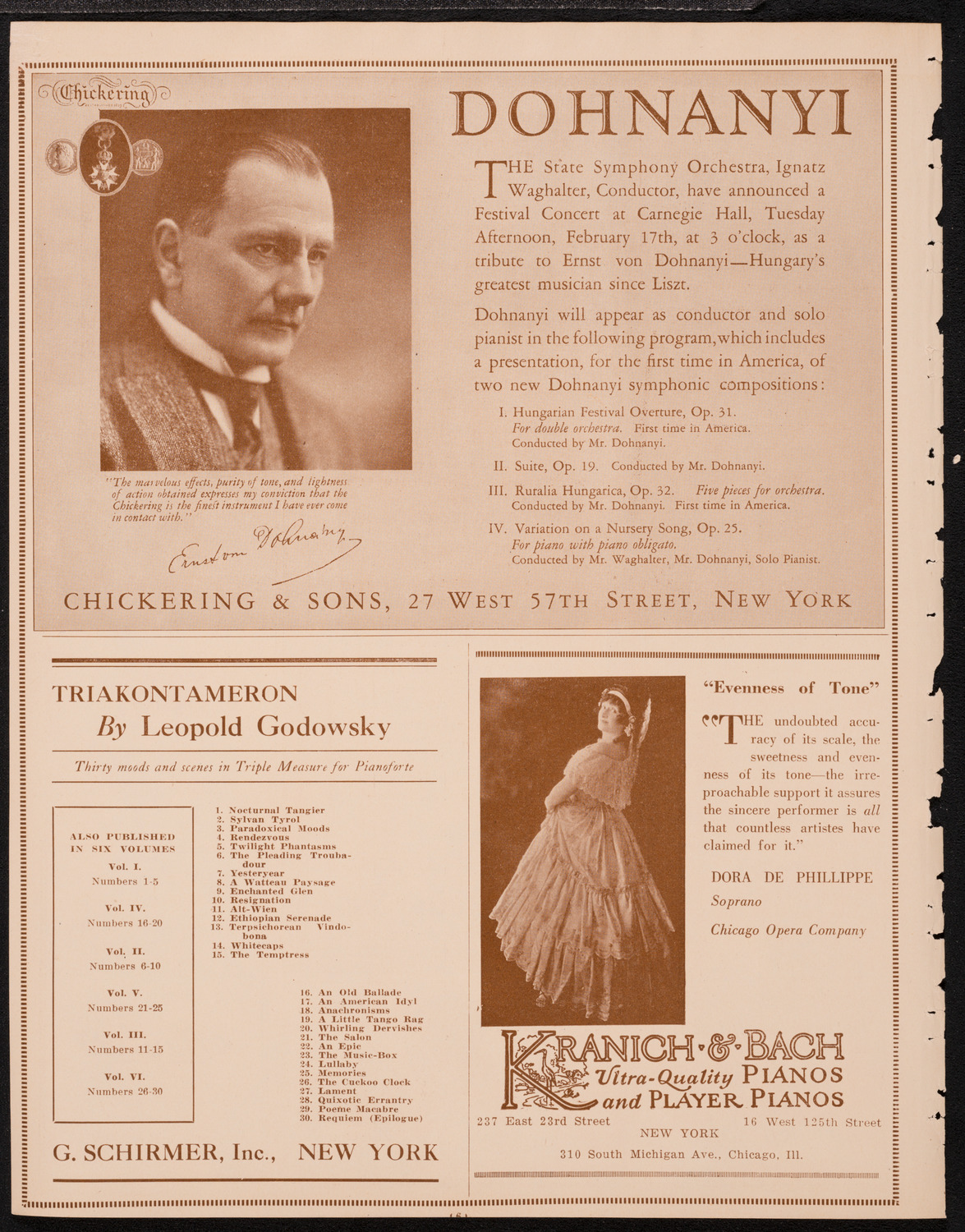 New York Philharmonic, February 14, 1925, program page 6