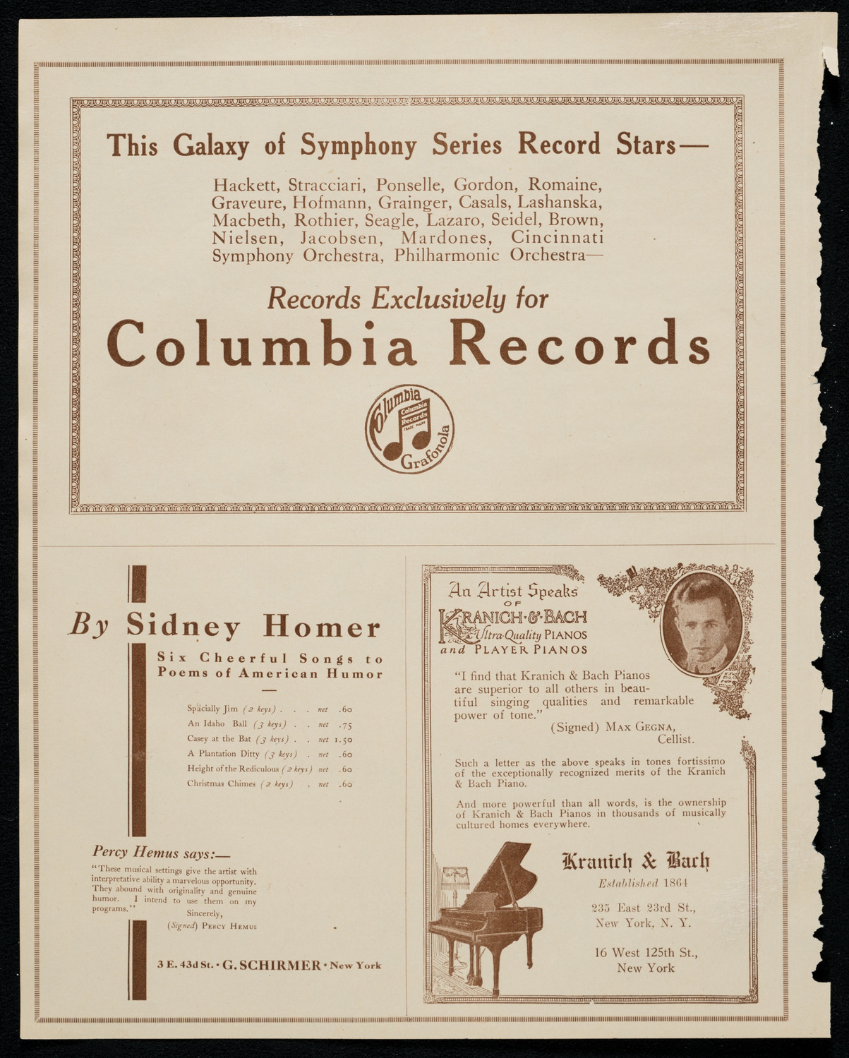 Ervin Nyiregyházi, Piano, October 18, 1920, program page 6