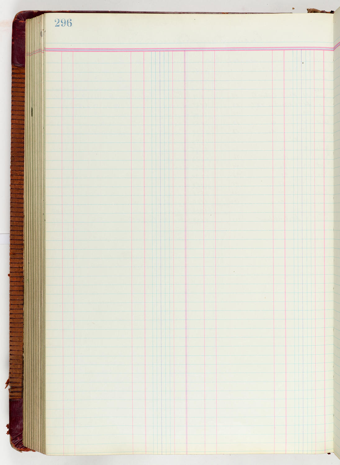 Music Hall Accounting Ledger Journal, volume 6, page 296