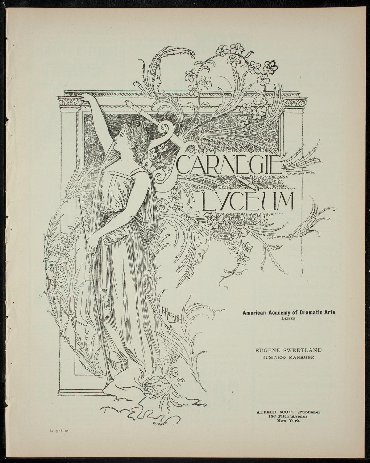 Columbia Varsity Show, March 18, 1905, program page 1