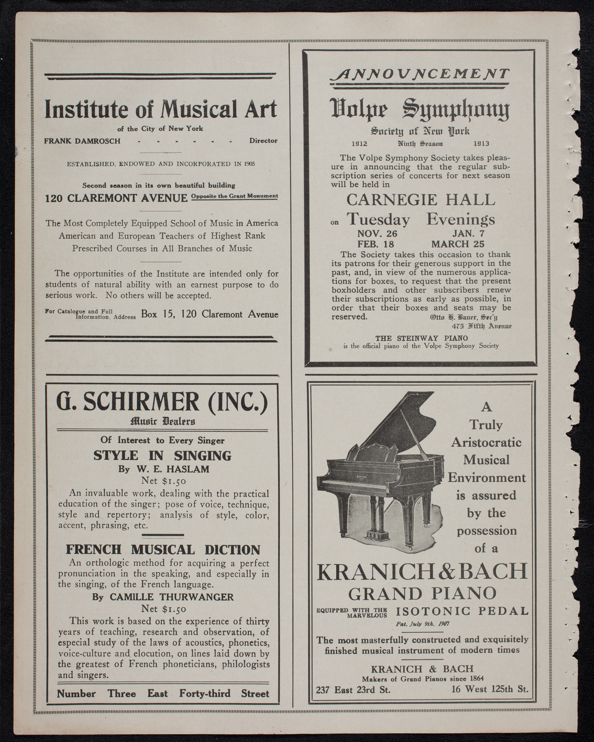 Graduation: Eastman-Gaines School, June 20, 1912, program page 6