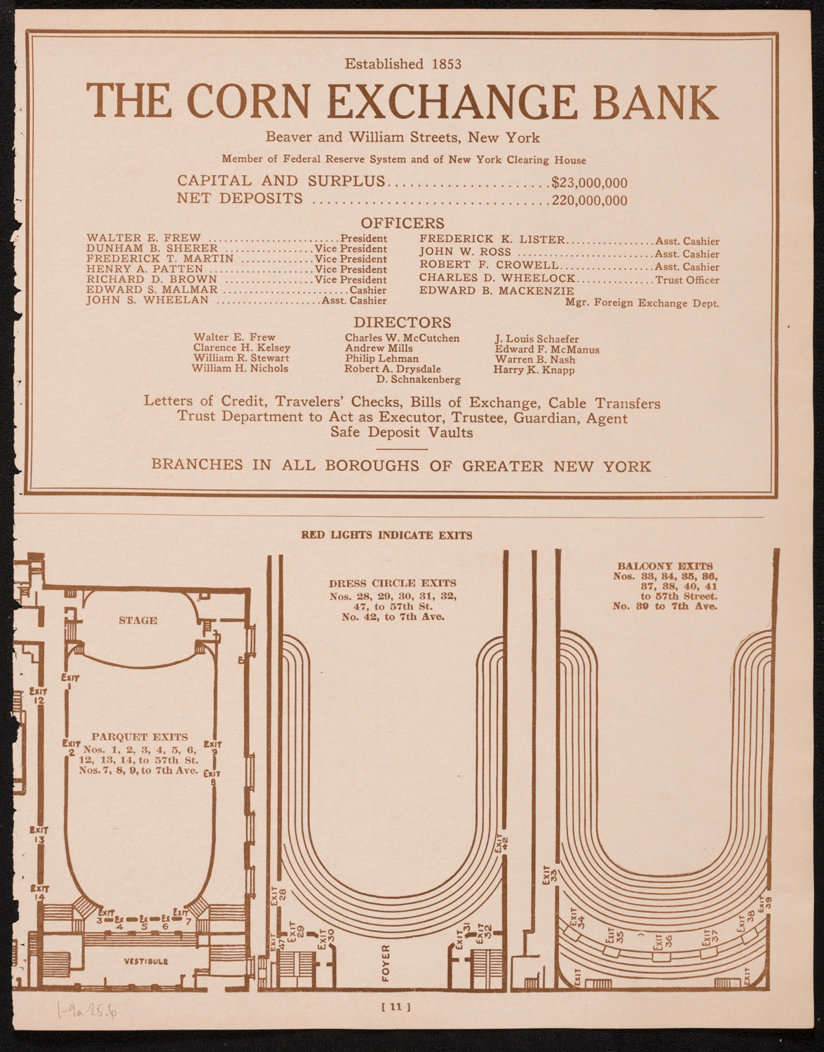 New York Philharmonic, January 9, 1925, program page 11