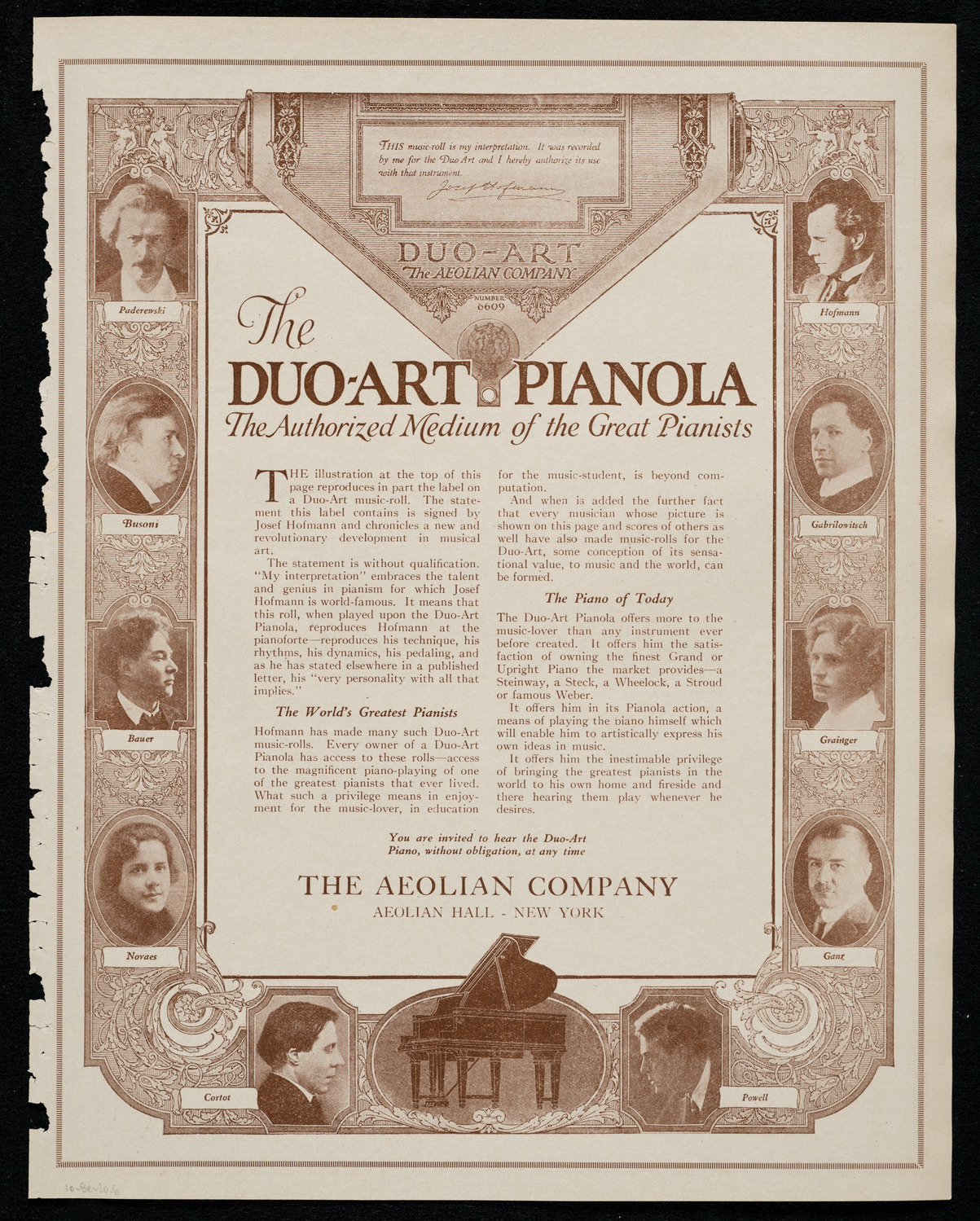 National Symphony Orchestra, October 8, 1920, program page 11