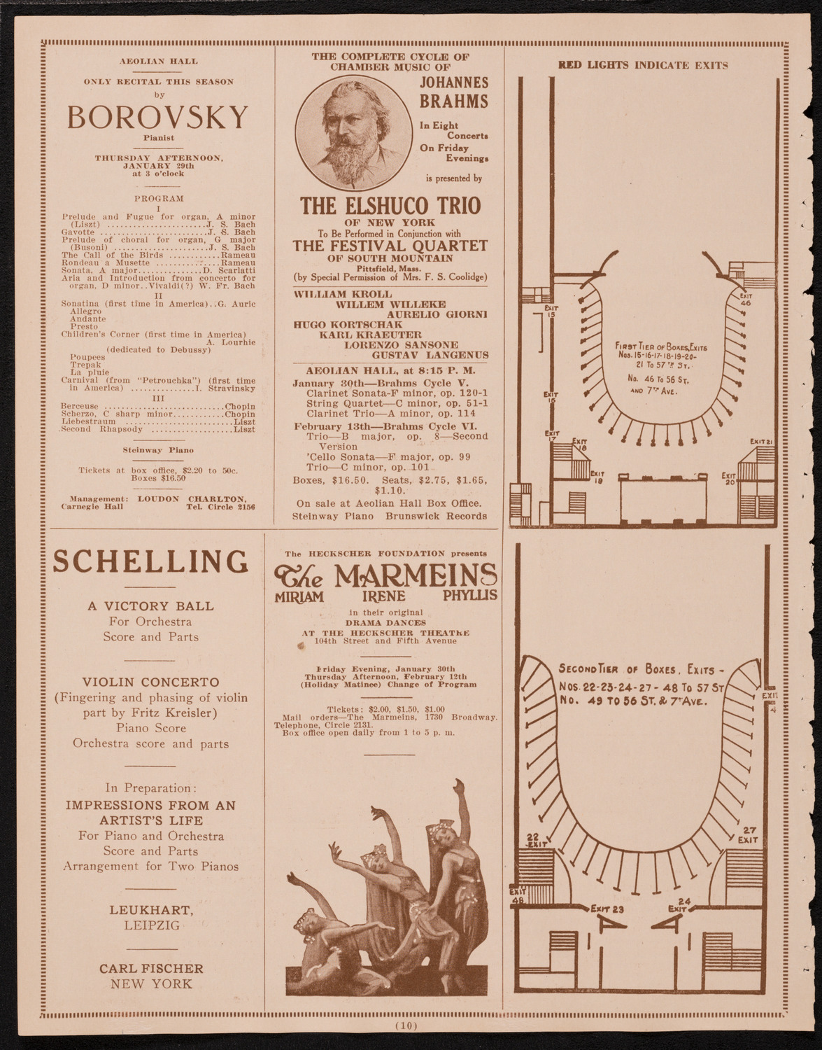 New York Philharmonic, January 25, 1925, program page 10