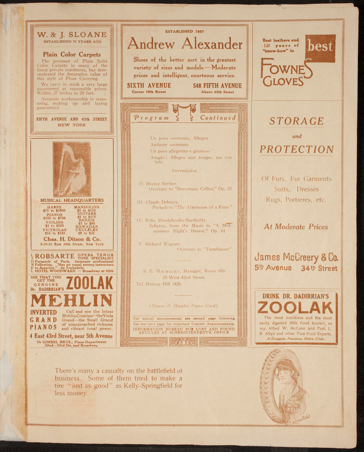 New Symphony Orchestra, May 2, 1919, program page 7