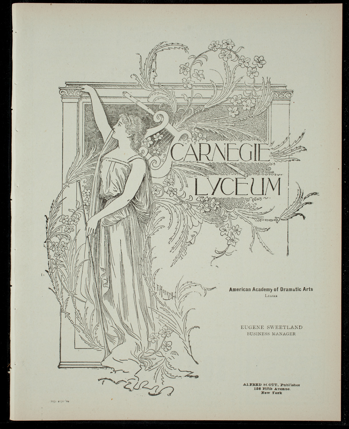 Princeton University Triangle Club, April 30, 1904, program page 1